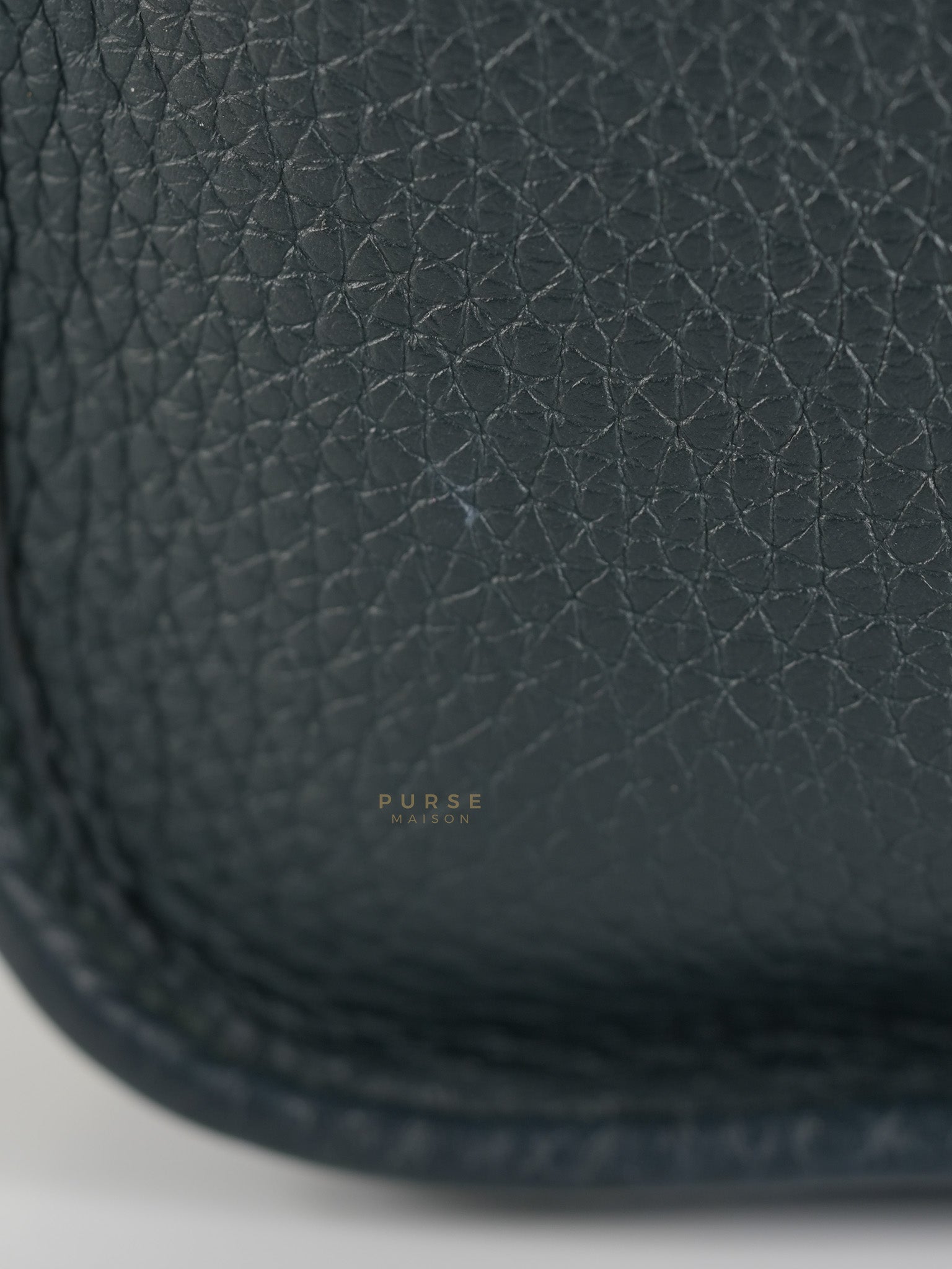 Evelyne TPM in Dark Green Clemence Leather Gold Hardware Stamp Z (2021) | Purse Maison Luxury Bags Shop