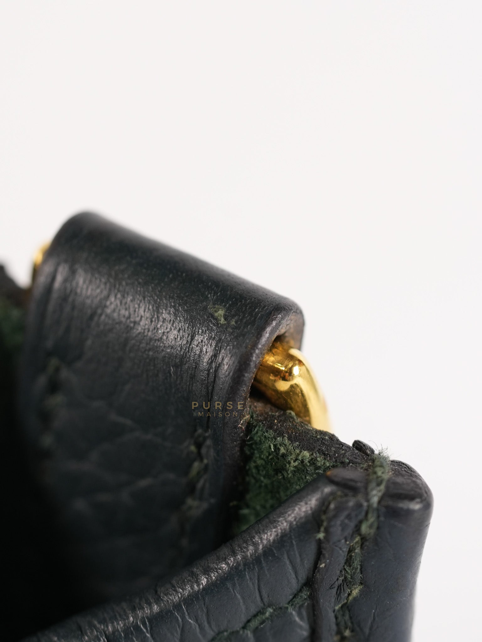 Evelyne TPM in Dark Green Clemence Leather Gold Hardware Stamp Z (2021) | Purse Maison Luxury Bags Shop
