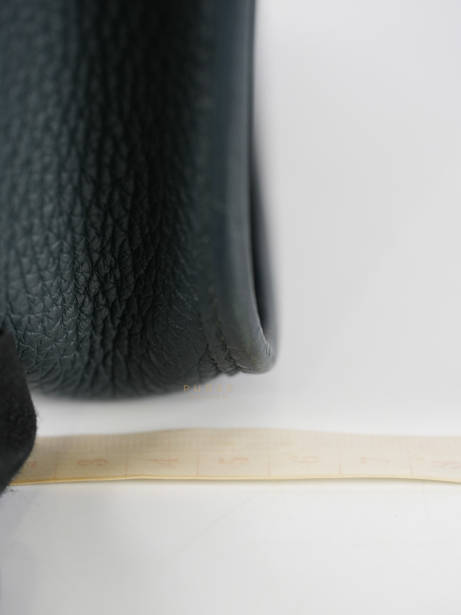 Evelyne TPM in Dark Green Clemence Leather Gold Hardware Stamp Z (2021) | Purse Maison Luxury Bags Shop