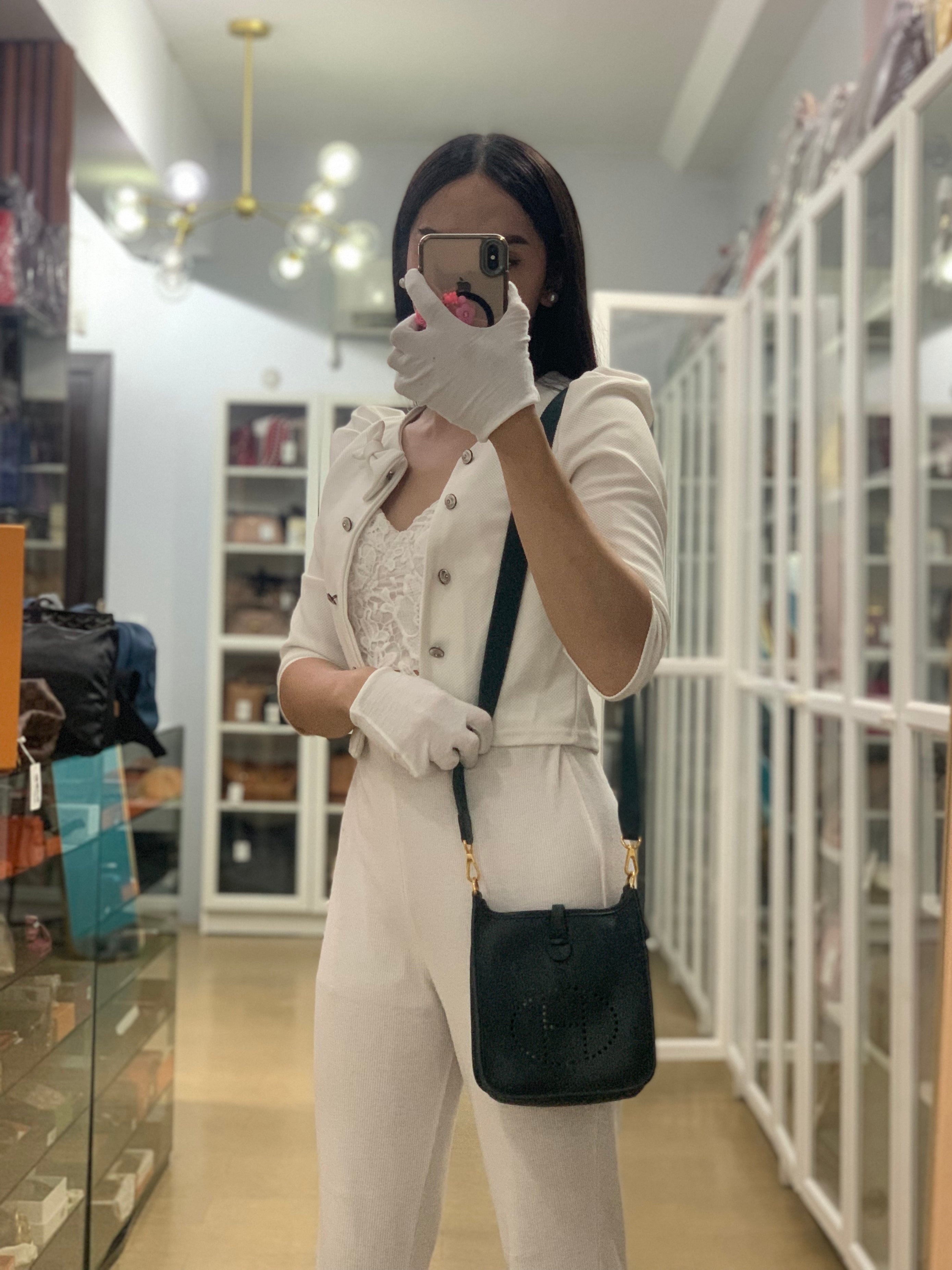 Evelyne TPM in Vert Cypress Clemence Leather Gold Hardware Stamp Z (2021) | Purse Maison Luxury Bags Shop