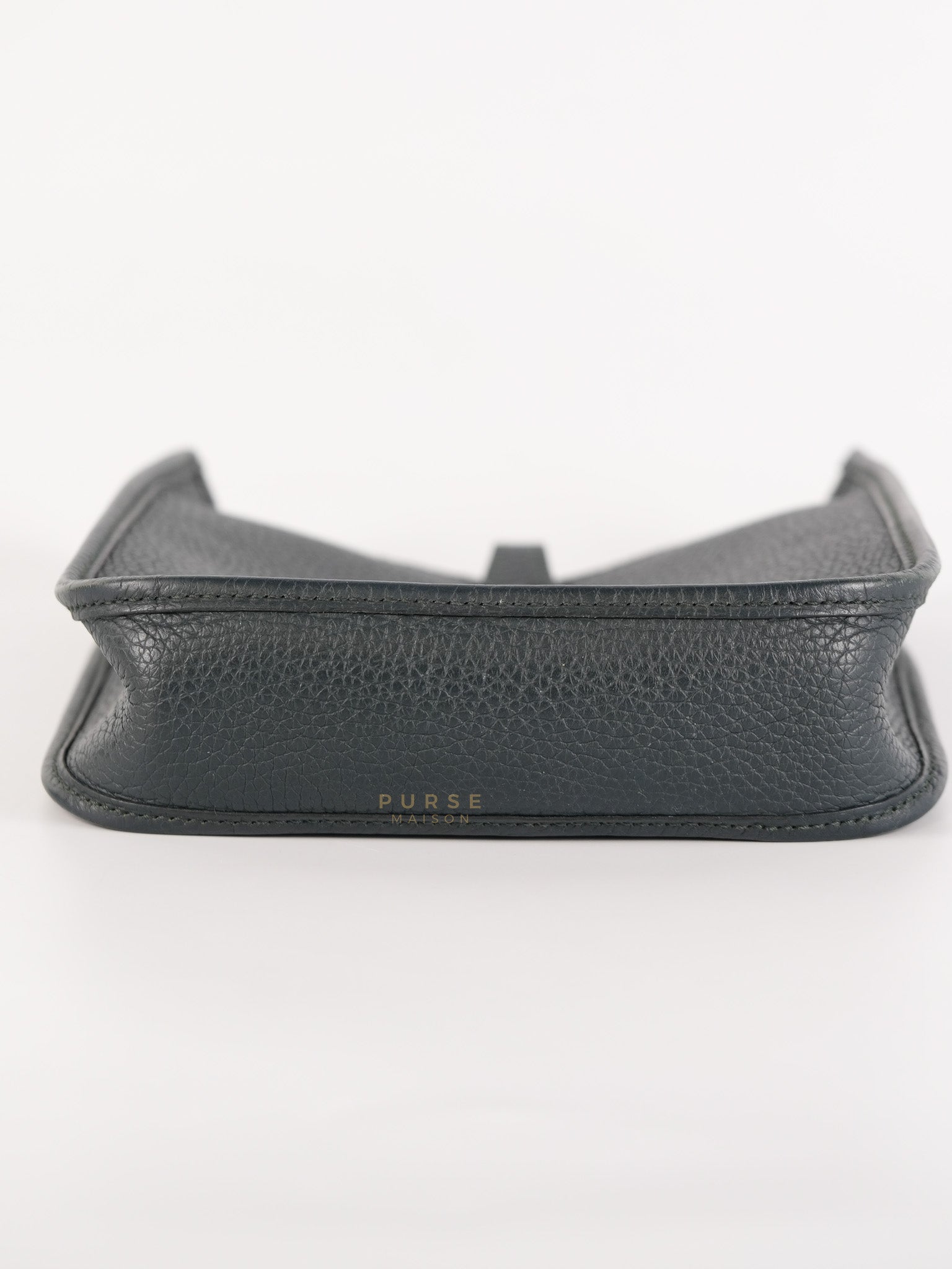 Evelyne TPM in Dark Green Clemence Leather Gold Hardware Stamp Z (2021) | Purse Maison Luxury Bags Shop