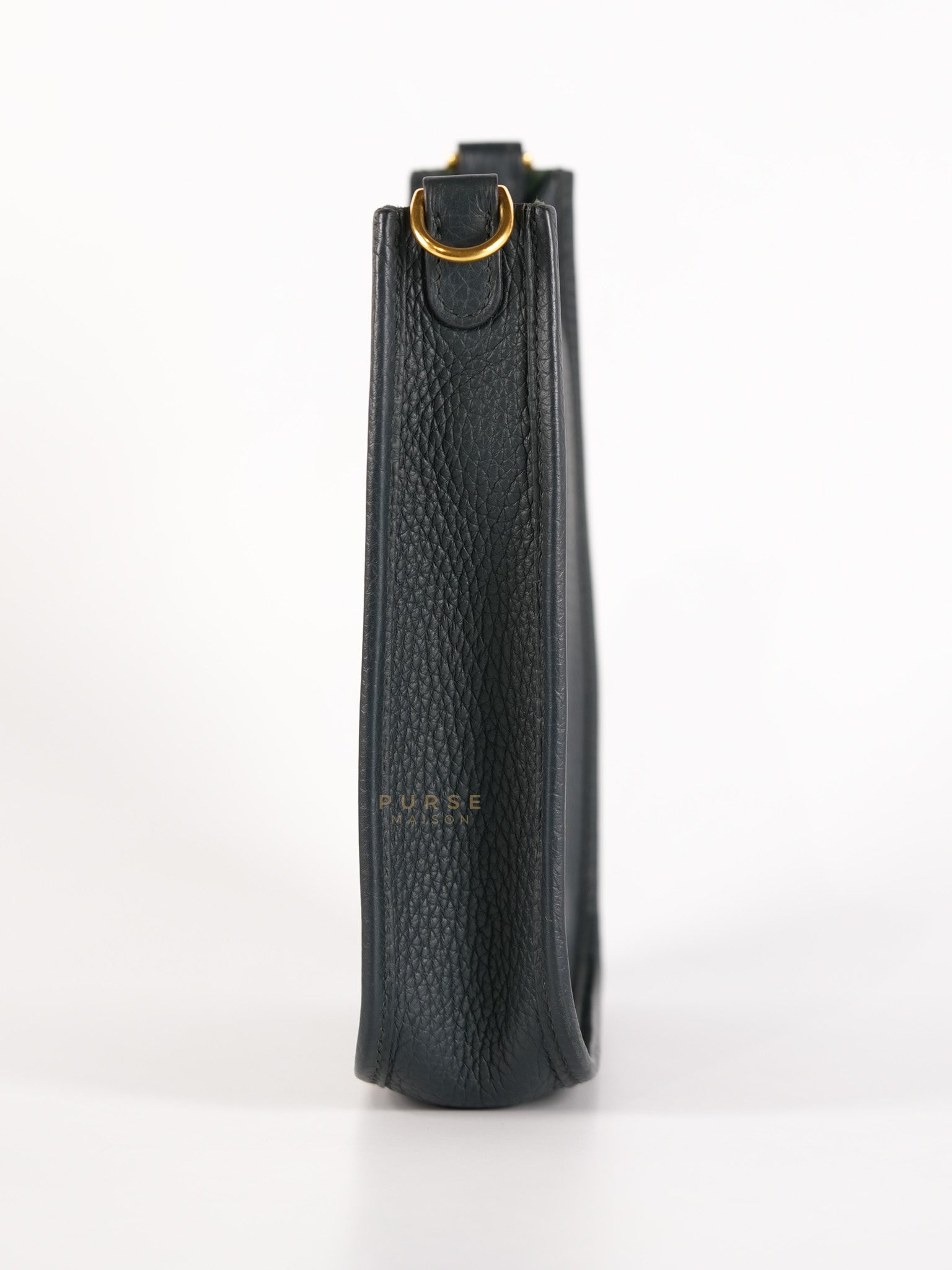 Evelyne TPM in Dark Green Clemence Leather Gold Hardware Stamp Z (2021) | Purse Maison Luxury Bags Shop