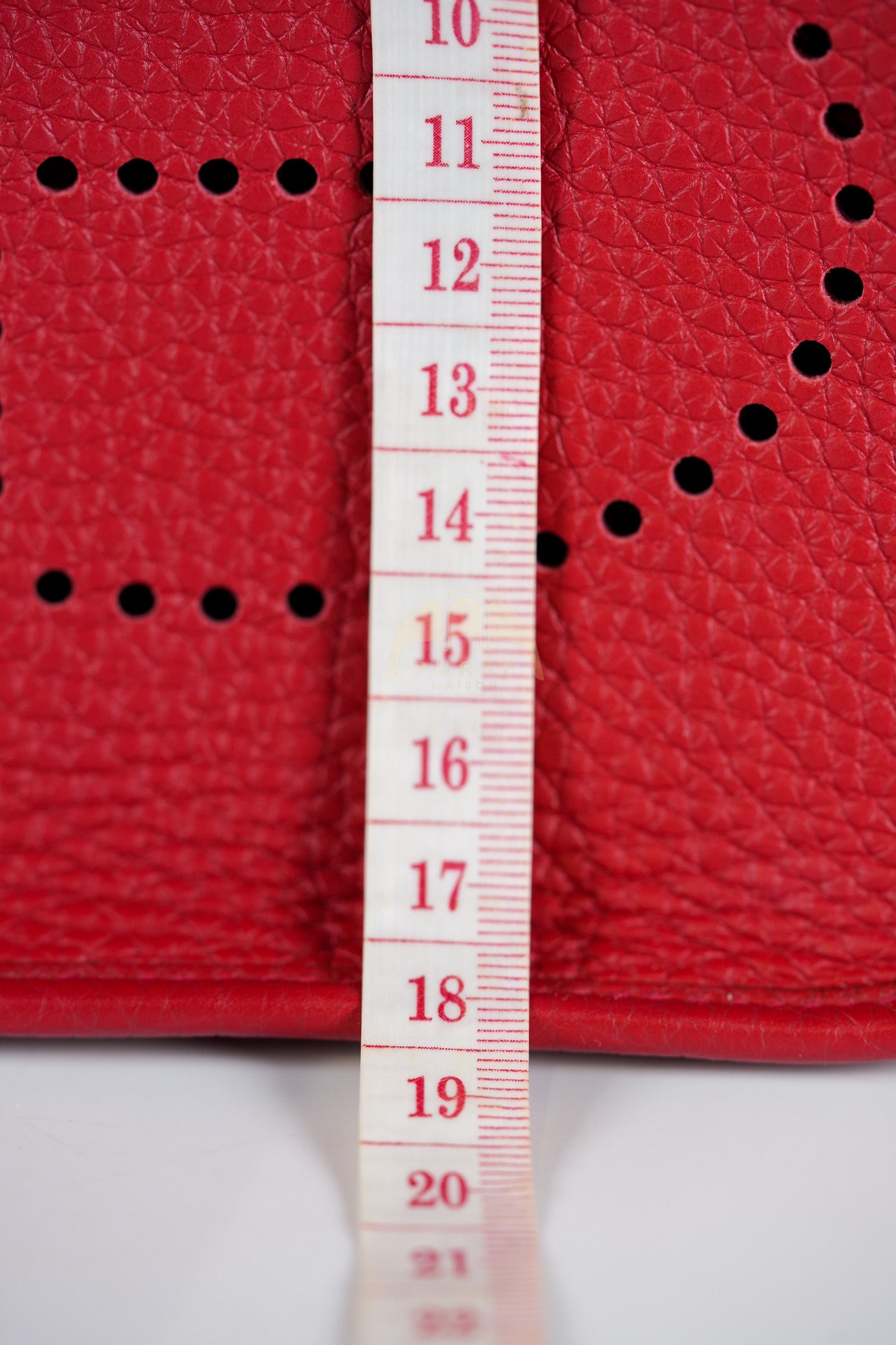 Evelyne TPM Red in Clemence Leather and Gold Hardware Stamp C (2018) | Purse Maison Luxury Bags Shop