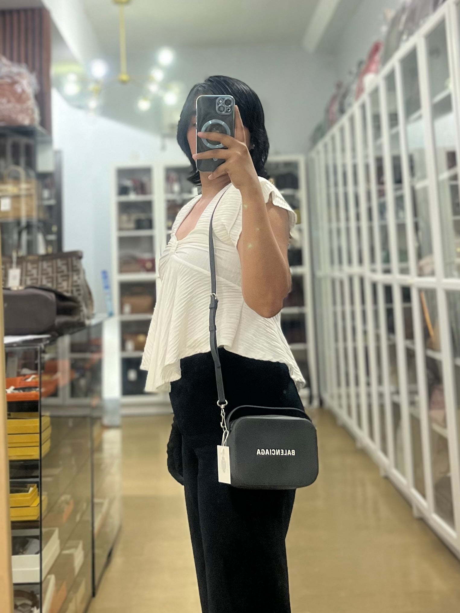 Everyday Camera Bag Extra Small in Gray | Purse Maison Luxury Bags Shop