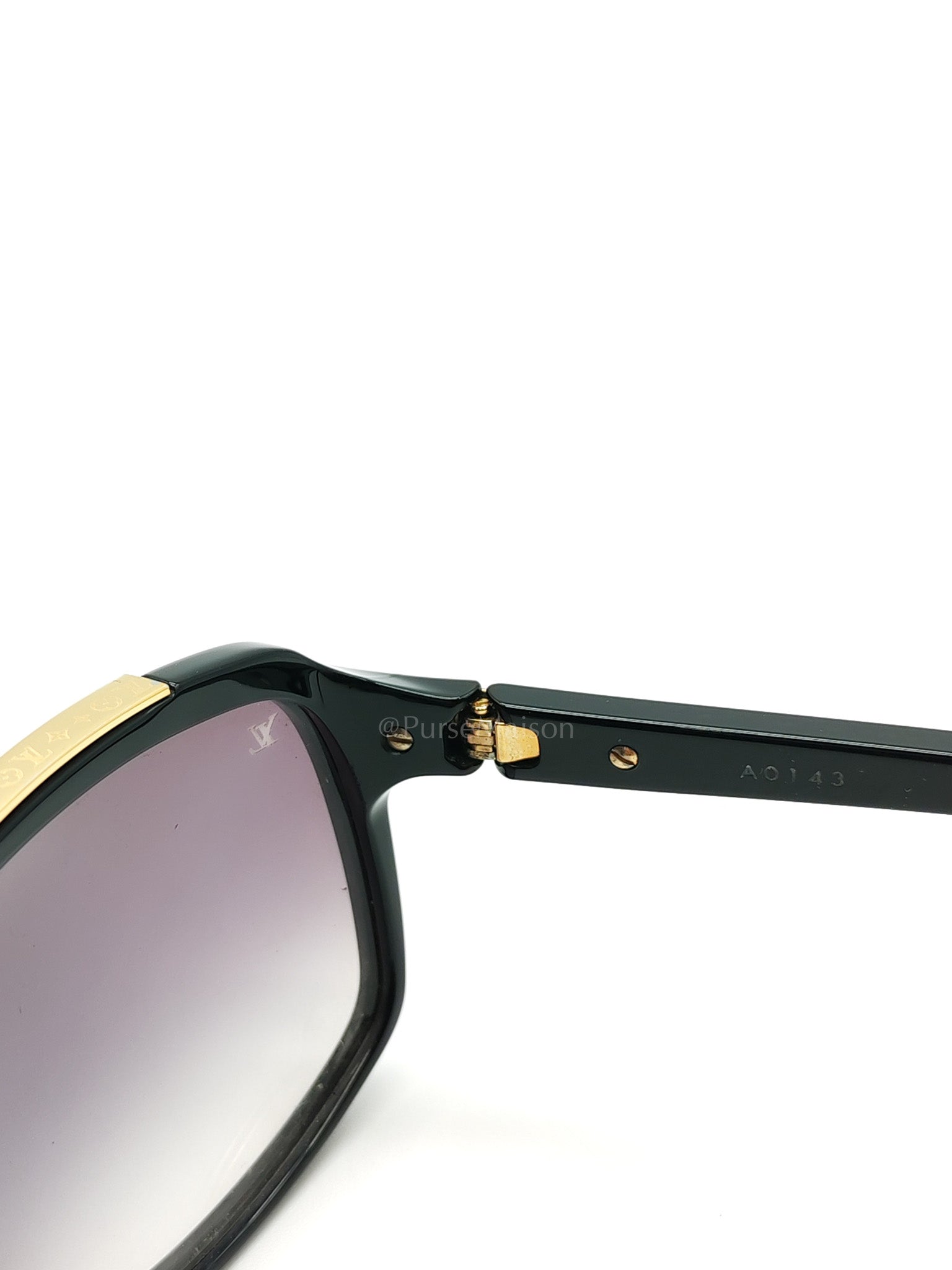 Evidence Millionaire Sunglasses in Sleek Black Acetate Frame & Gold Hardware | Purse Maison Luxury Bags Shop