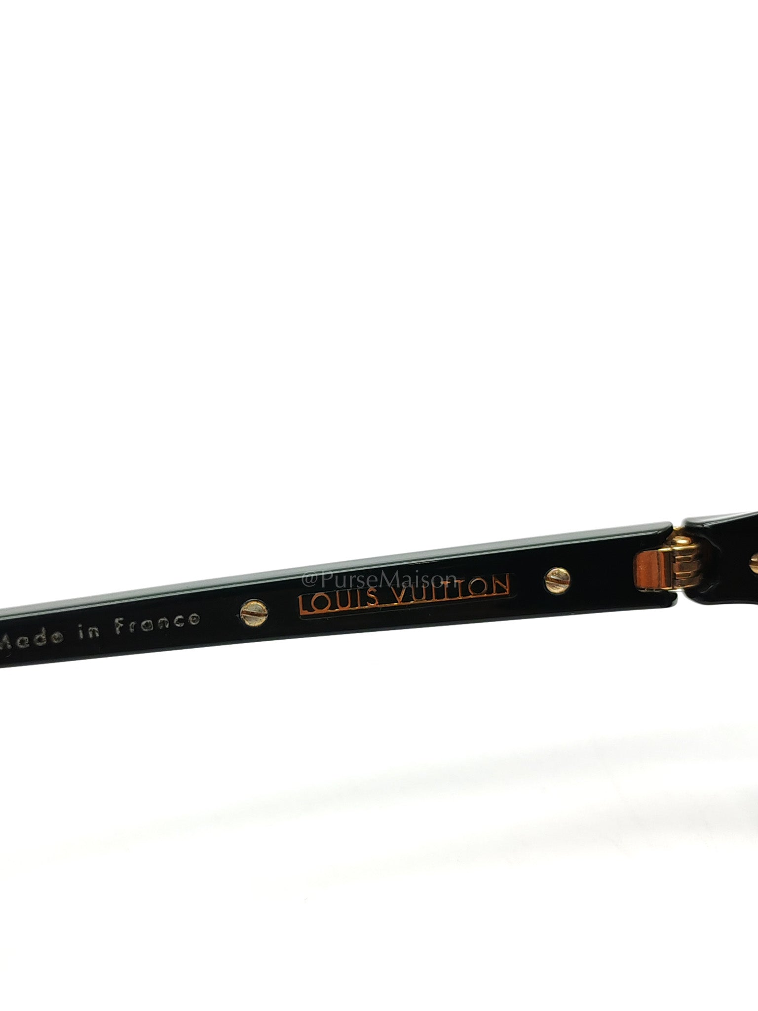 Evidence Millionaire Sunglasses in Sleek Black Acetate Frame & Gold Hardware | Purse Maison Luxury Bags Shop