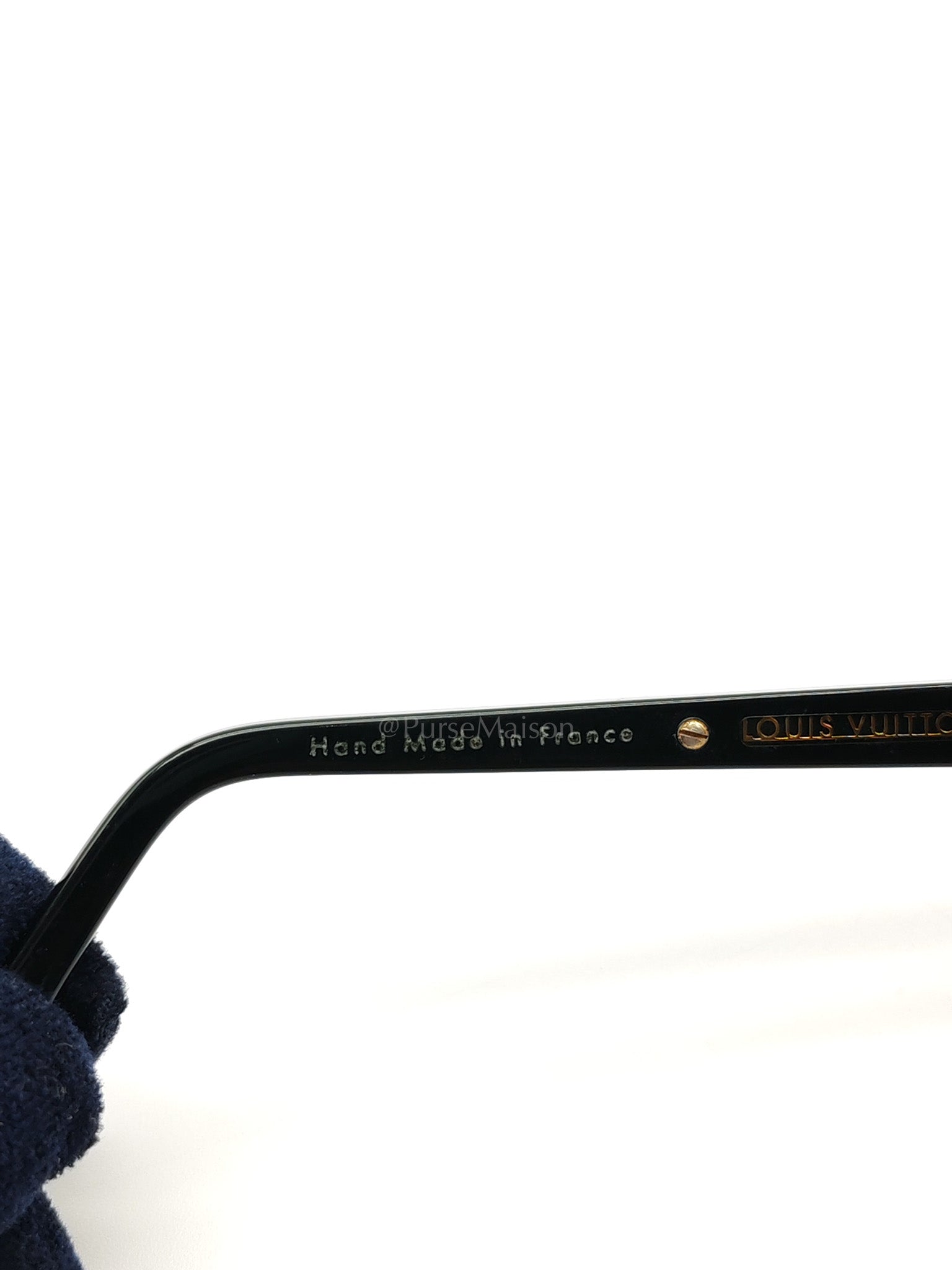 Evidence Millionaire Sunglasses in Sleek Black Acetate Frame & Gold Hardware | Purse Maison Luxury Bags Shop