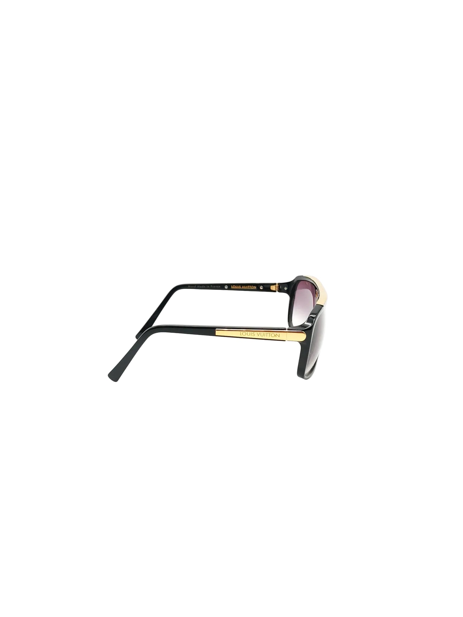 Evidence Millionaire Sunglasses in Sleek Black Acetate Frame & Gold Hardware | Purse Maison Luxury Bags Shop
