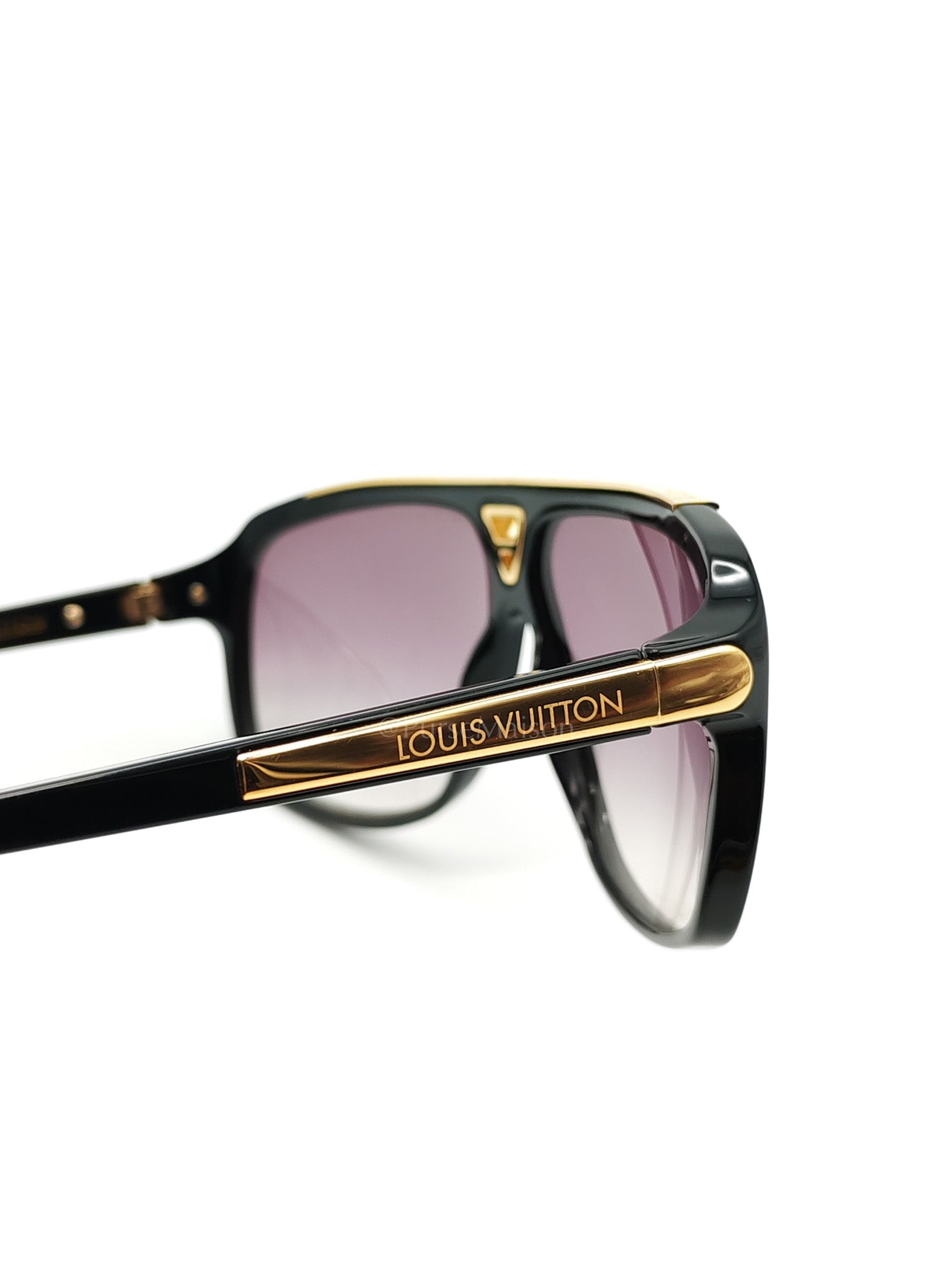 Evidence Millionaire Sunglasses in Sleek Black Acetate Frame & Gold Hardware | Purse Maison Luxury Bags Shop