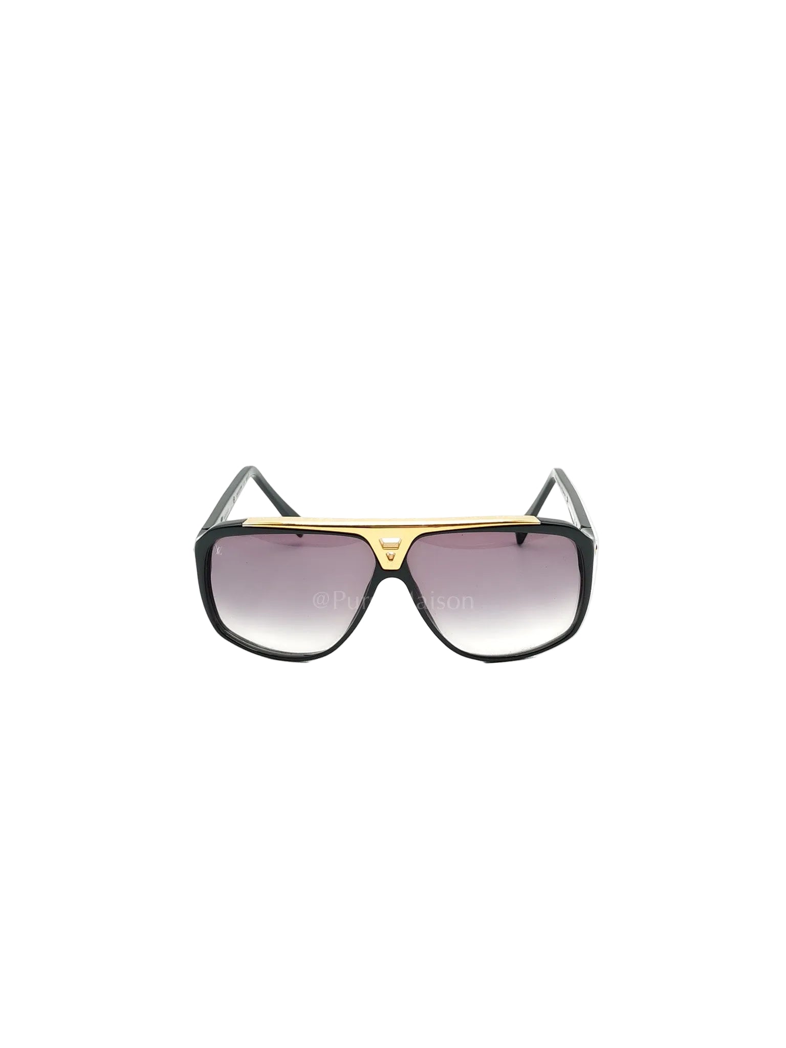 Evidence Millionaire Sunglasses in Sleek Black Acetate Frame & Gold Hardware | Purse Maison Luxury Bags Shop