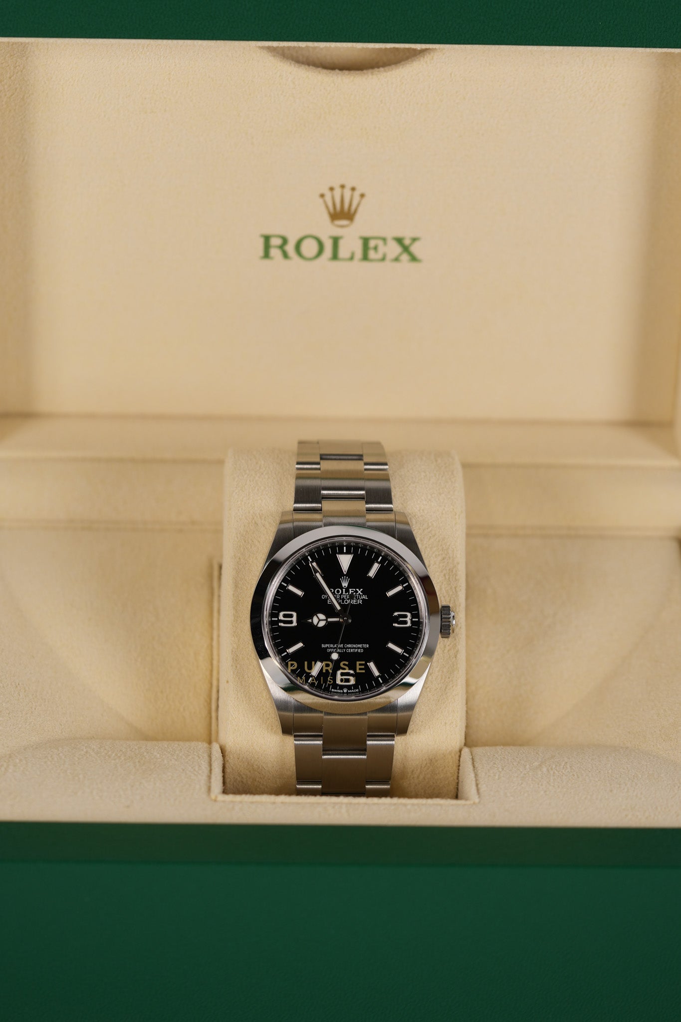 Explorer 1 40mm Black Dial Silver Stainless Strap (Reference Number 224270) | Purse Maison Luxury Bags Shop
