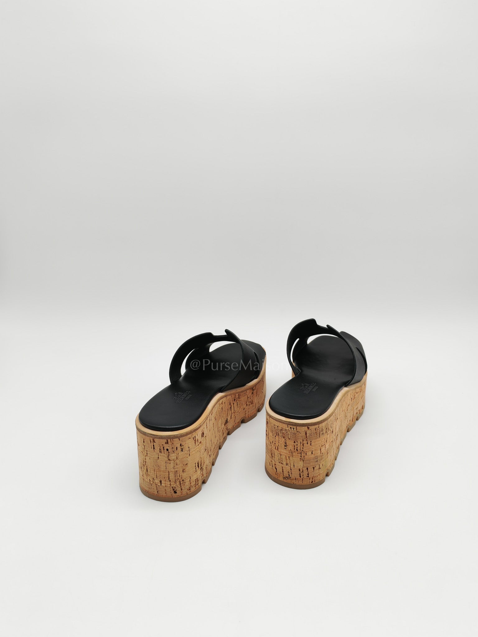 Eze Sandals in Black Calfskin Leather Size 36 EU (23.5 cm) | Purse Maison Luxury Bags Shop