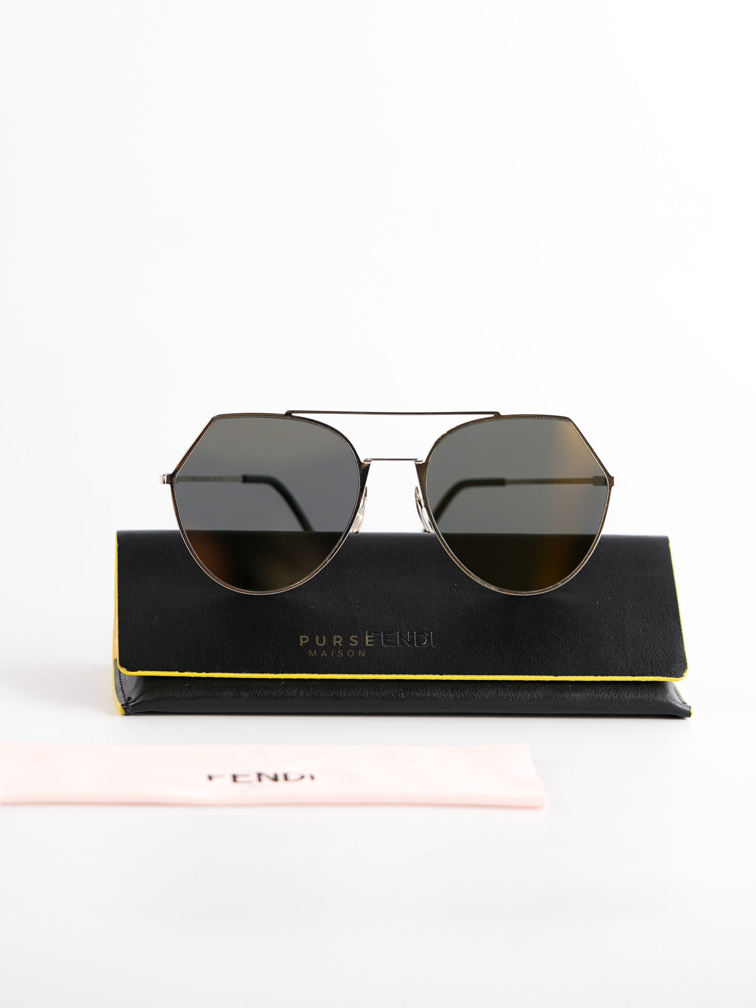 F Eyeline Sky Metal Grey Sunglass | Purse Maison Luxury Bags Shop