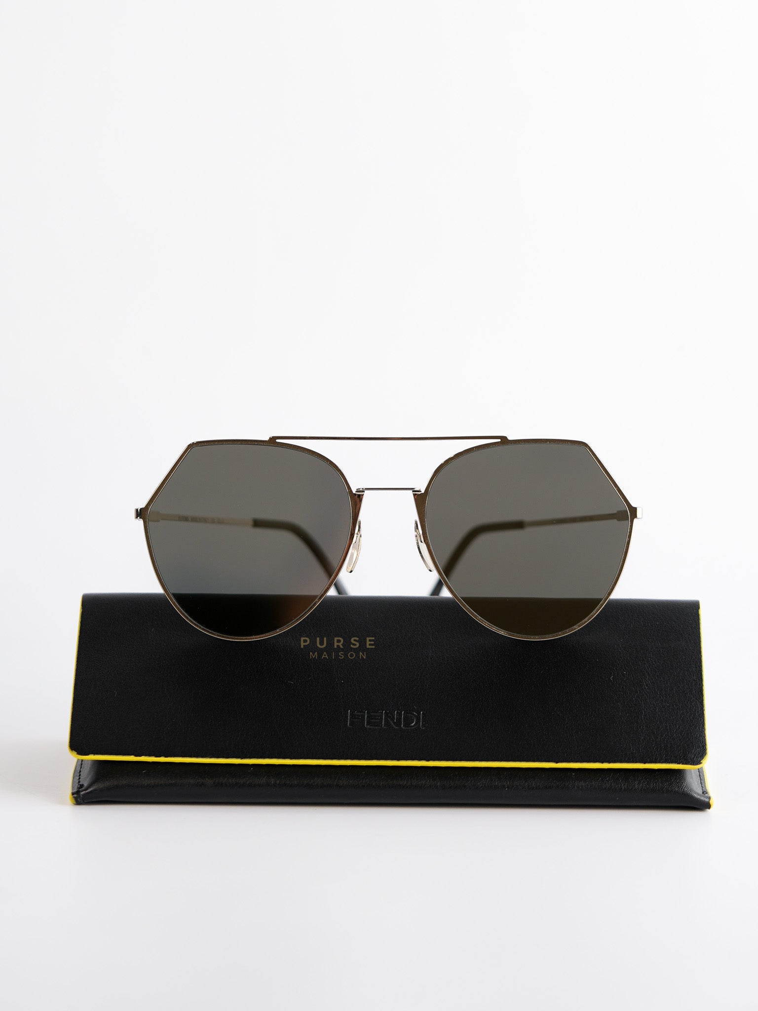 F Eyeline Sky Metal Grey Sunglass | Purse Maison Luxury Bags Shop