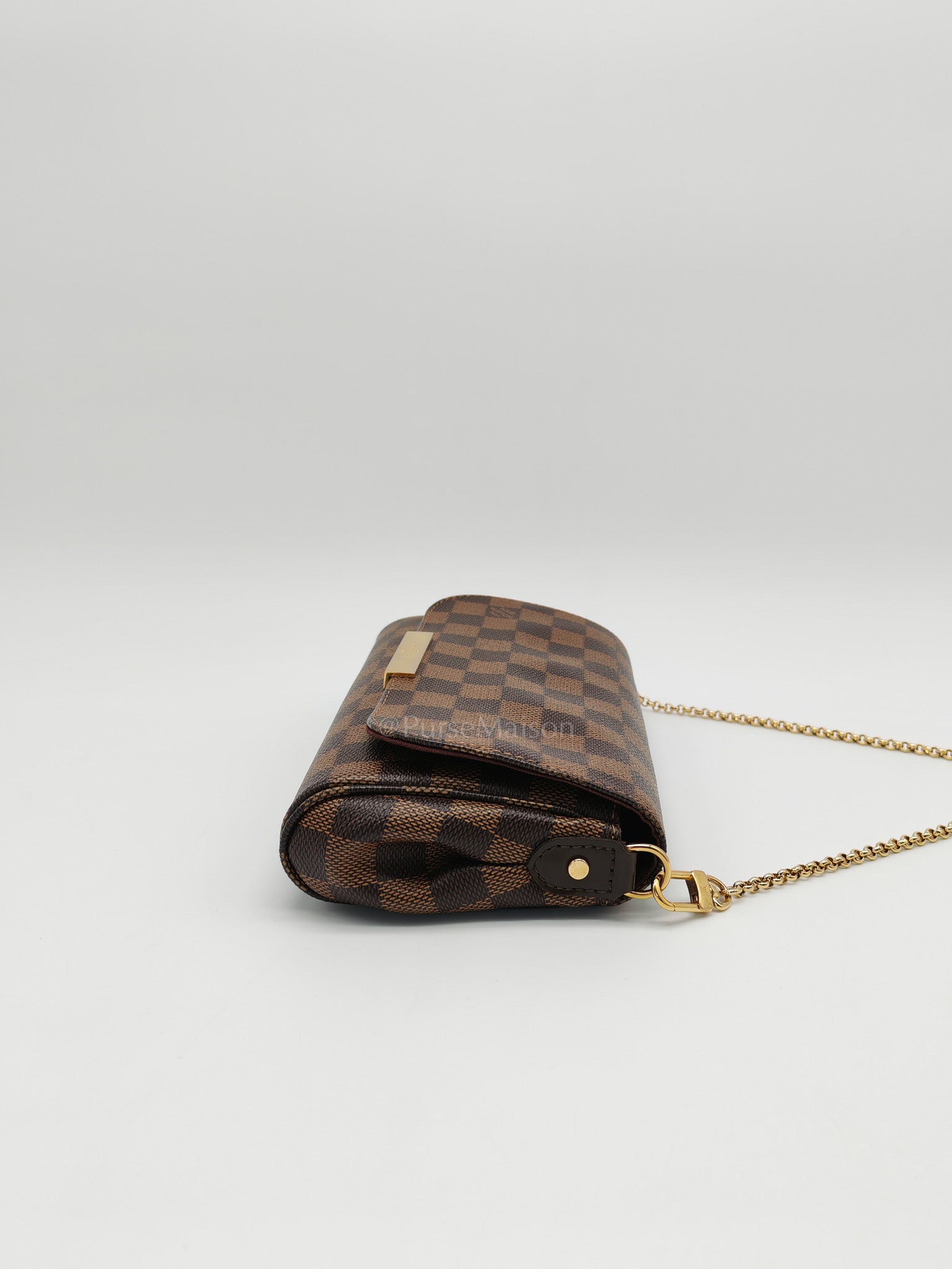 Favorite PM Pochette in Damier Ebene Canvas Shoulder Bag (Date Code: DU2124) | Purse Maison Luxury Bags Shop