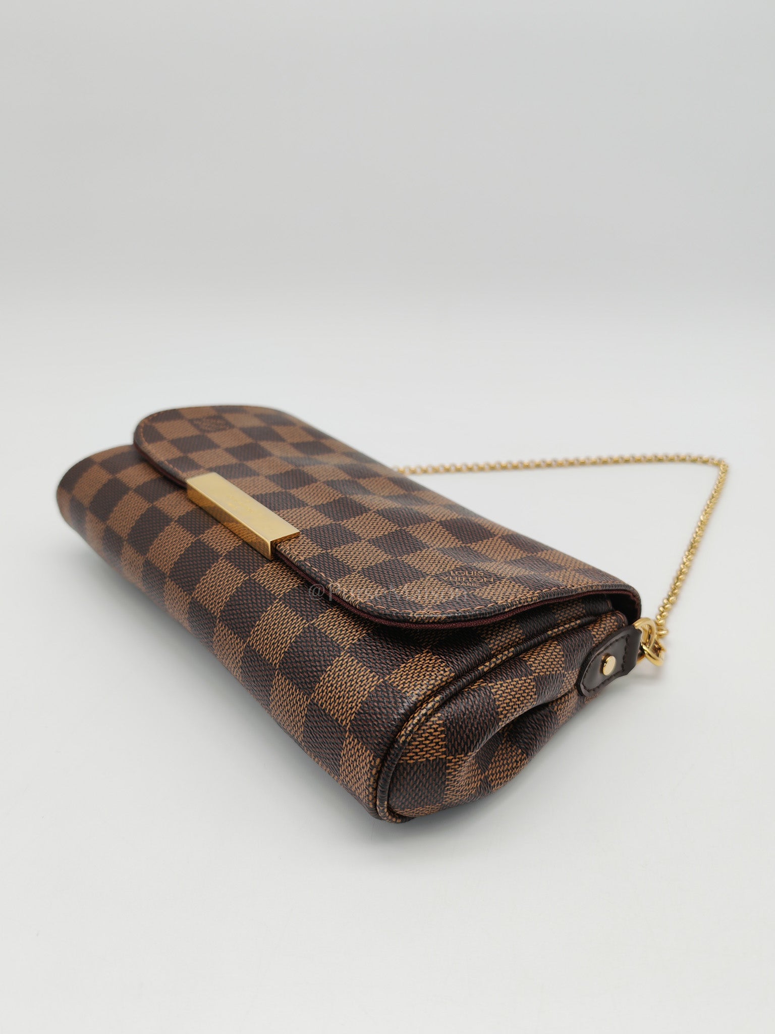 Favorite PM Pochette in Damier Ebene Canvas Shoulder Bag (Date Code: DU2124) | Purse Maison Luxury Bags Shop