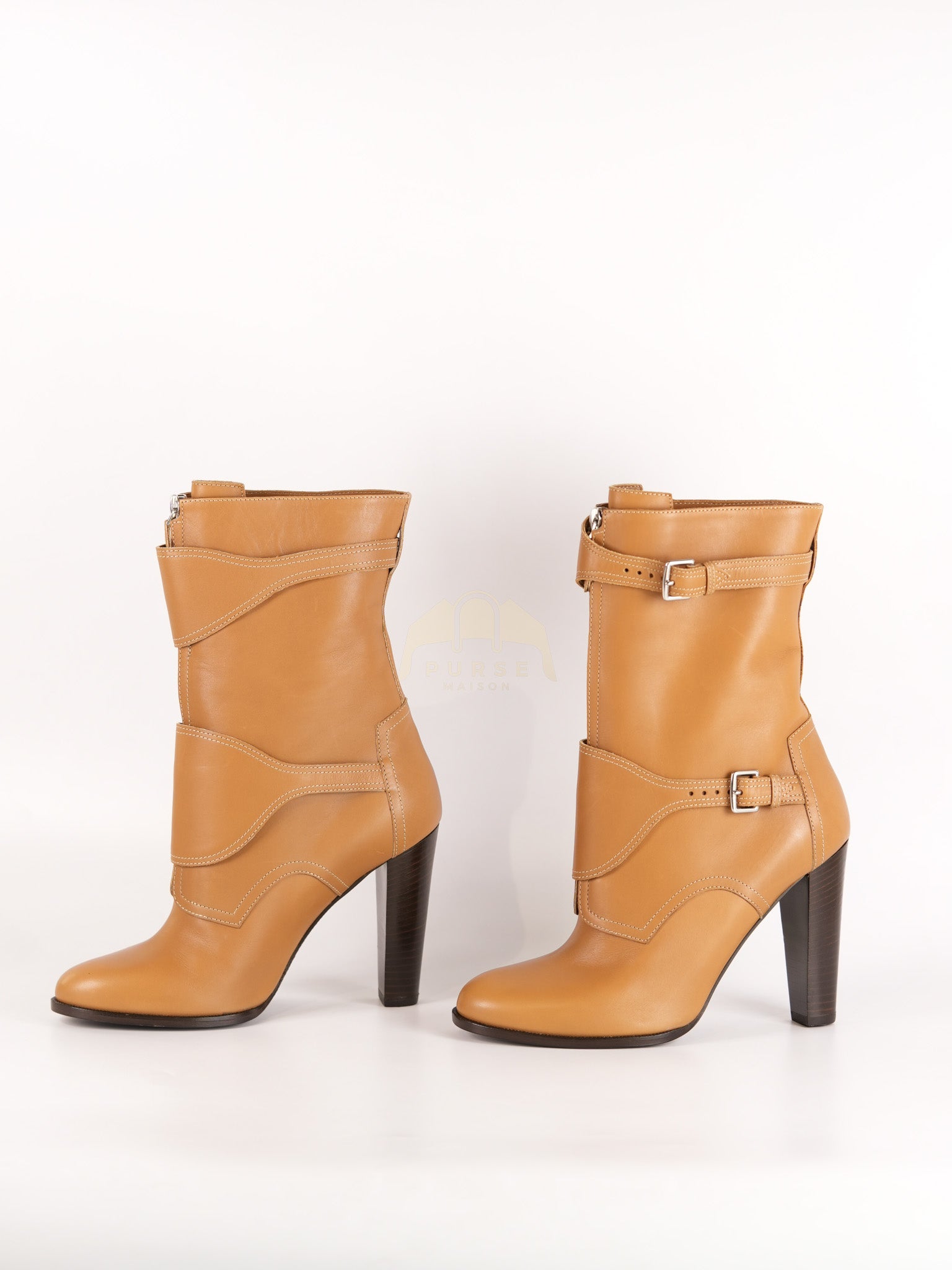 Feeling Veau Bottine Boots in Tabac Camel Size 38 (24cm) | Purse Maison Luxury Bags Shop