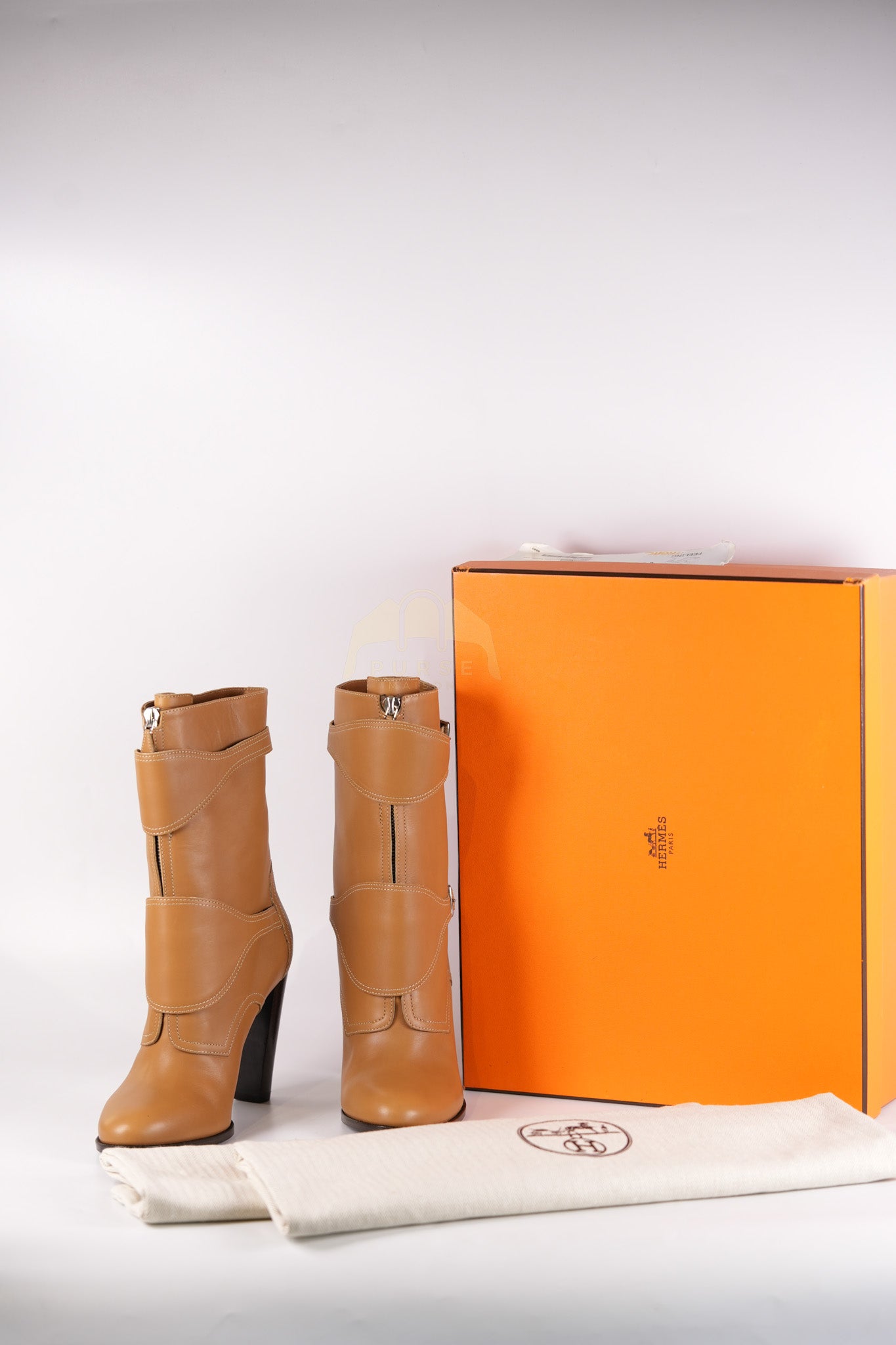 Feeling Veau Bottine Boots in Tabac Camel Size 38 (24cm) | Purse Maison Luxury Bags Shop