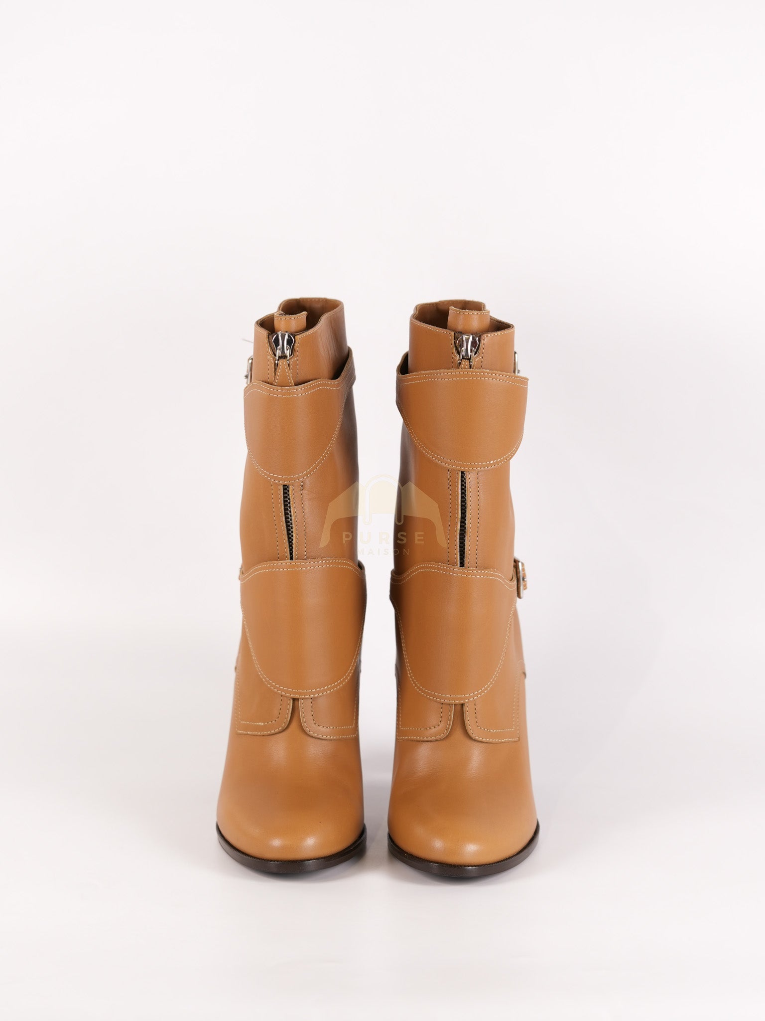 Feeling Veau Bottine Boots in Tabac Camel Size 38 (24cm) | Purse Maison Luxury Bags Shop
