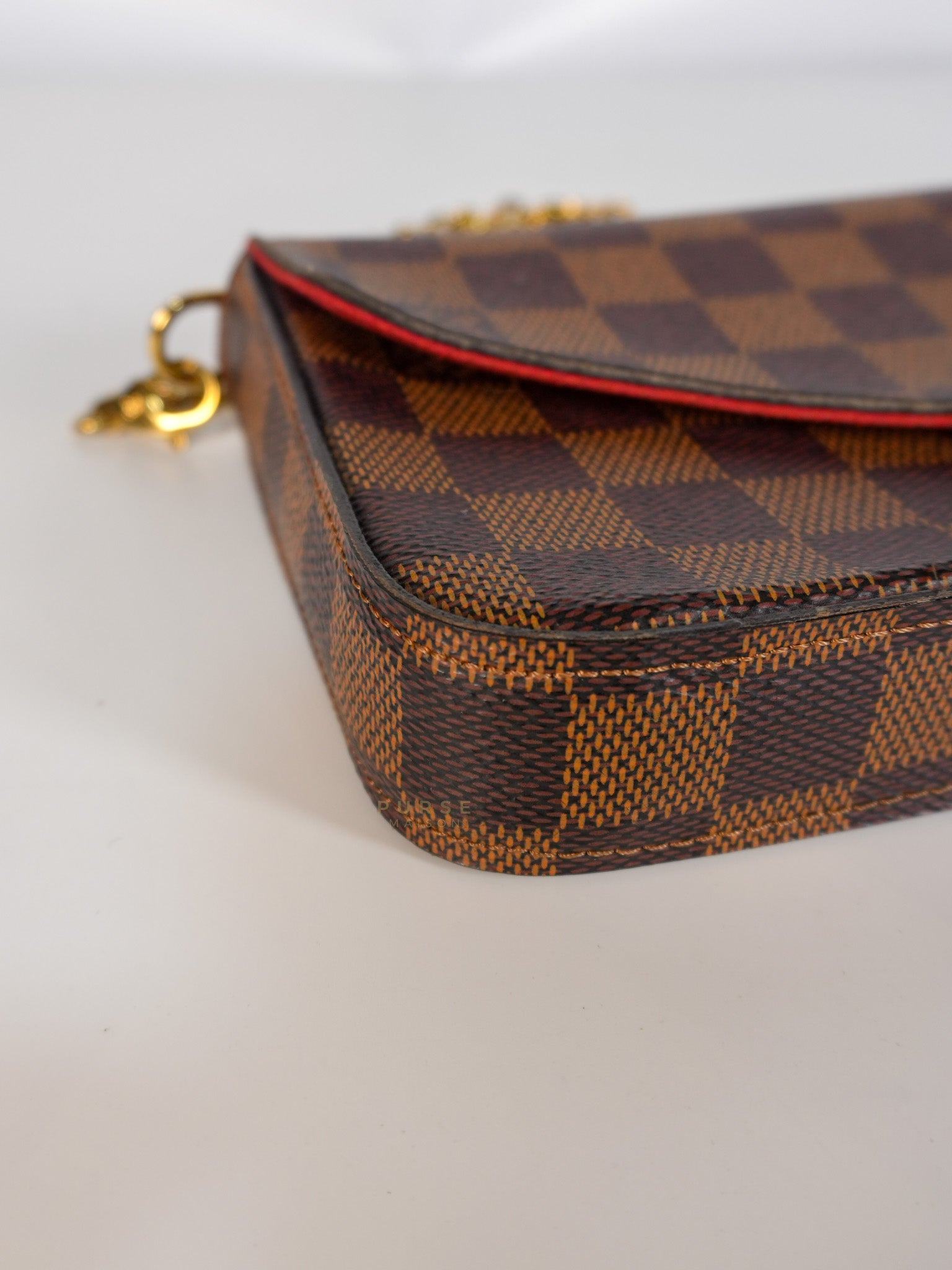 Felicie in Damier Ebene Canvas (Date Code: MI2138) | Purse Maison Luxury Bags Shop