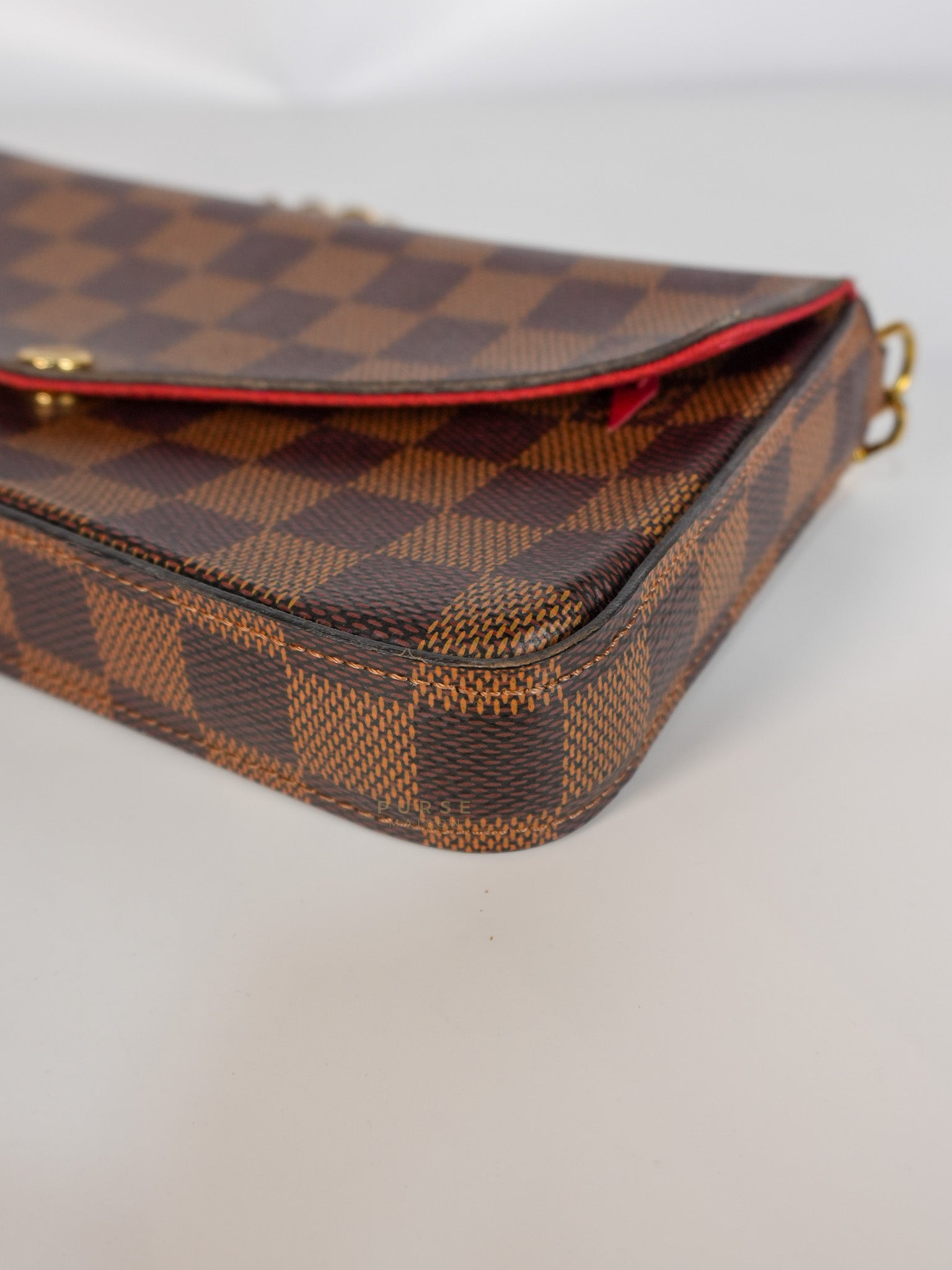 Felicie in Damier Ebene Canvas (Date Code: MI2138) | Purse Maison Luxury Bags Shop