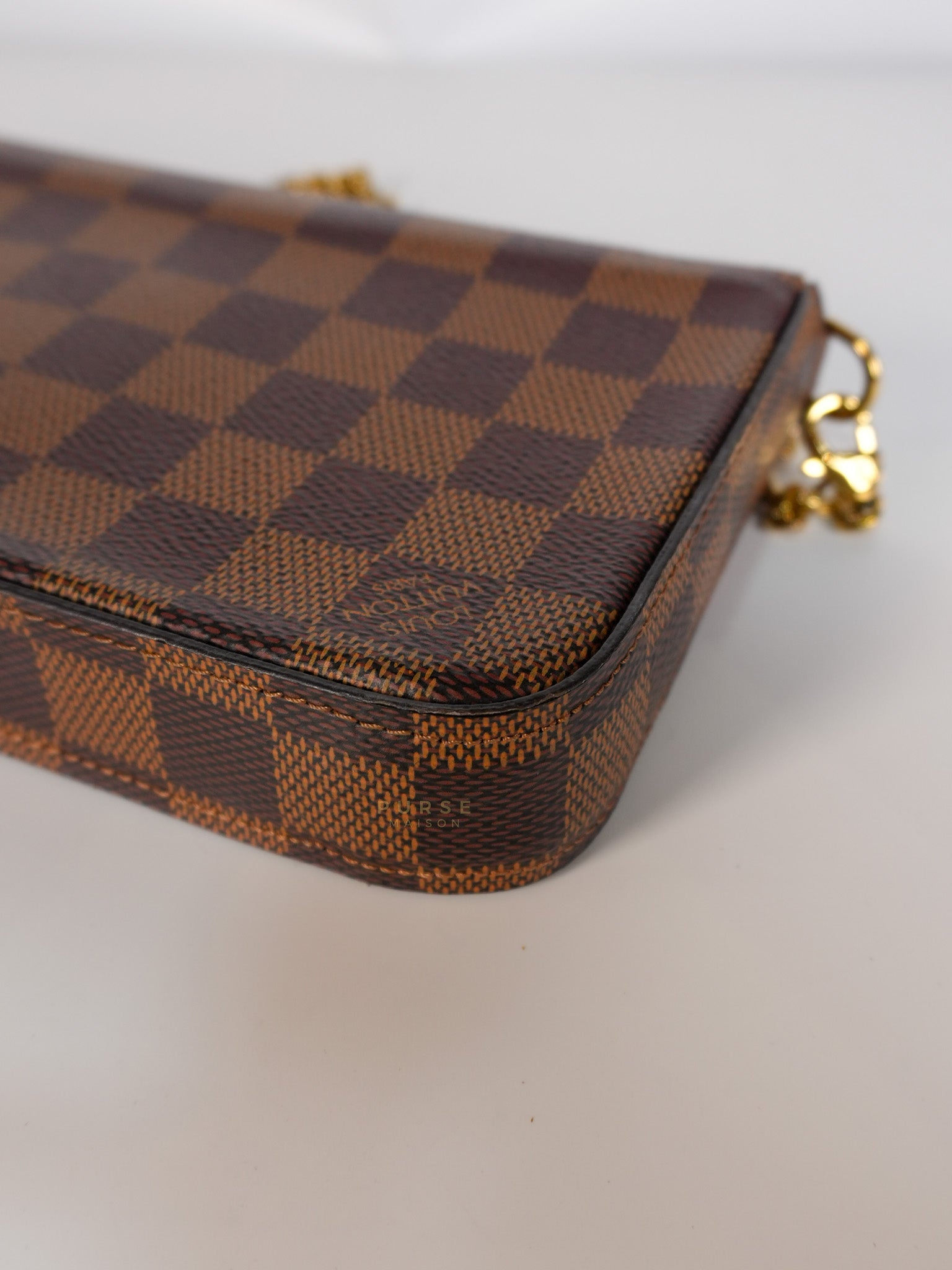Felicie in Damier Ebene Canvas (Date Code: MI2138) | Purse Maison Luxury Bags Shop