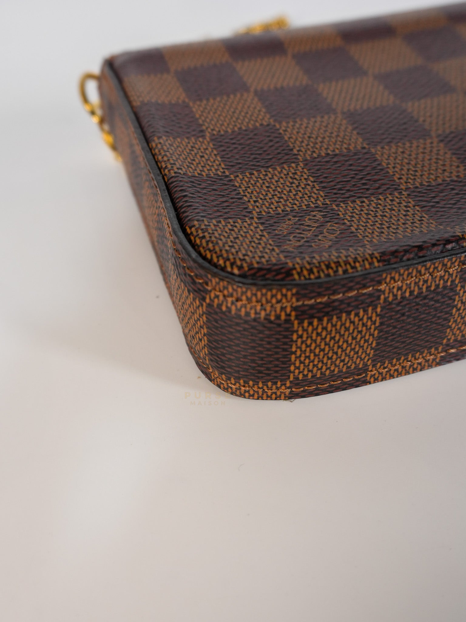 Felicie in Damier Ebene Canvas (Date Code: MI2138) | Purse Maison Luxury Bags Shop