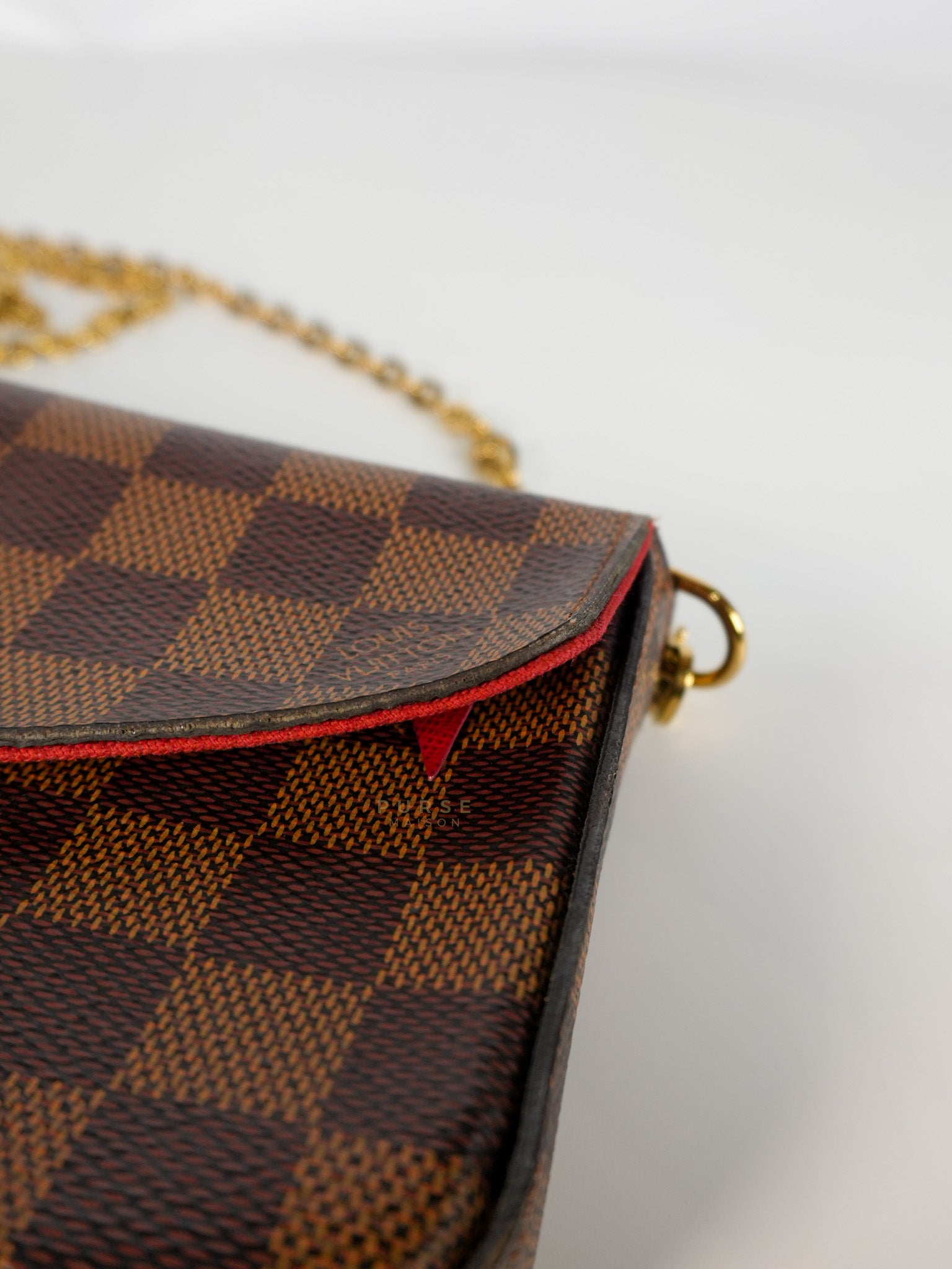 Felicie in Damier Ebene Canvas (Date Code: MI2138) | Purse Maison Luxury Bags Shop