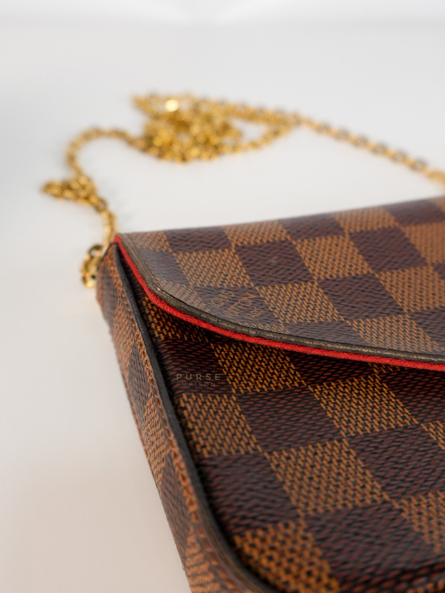 Felicie in Damier Ebene Canvas (Date Code: MI2138) | Purse Maison Luxury Bags Shop