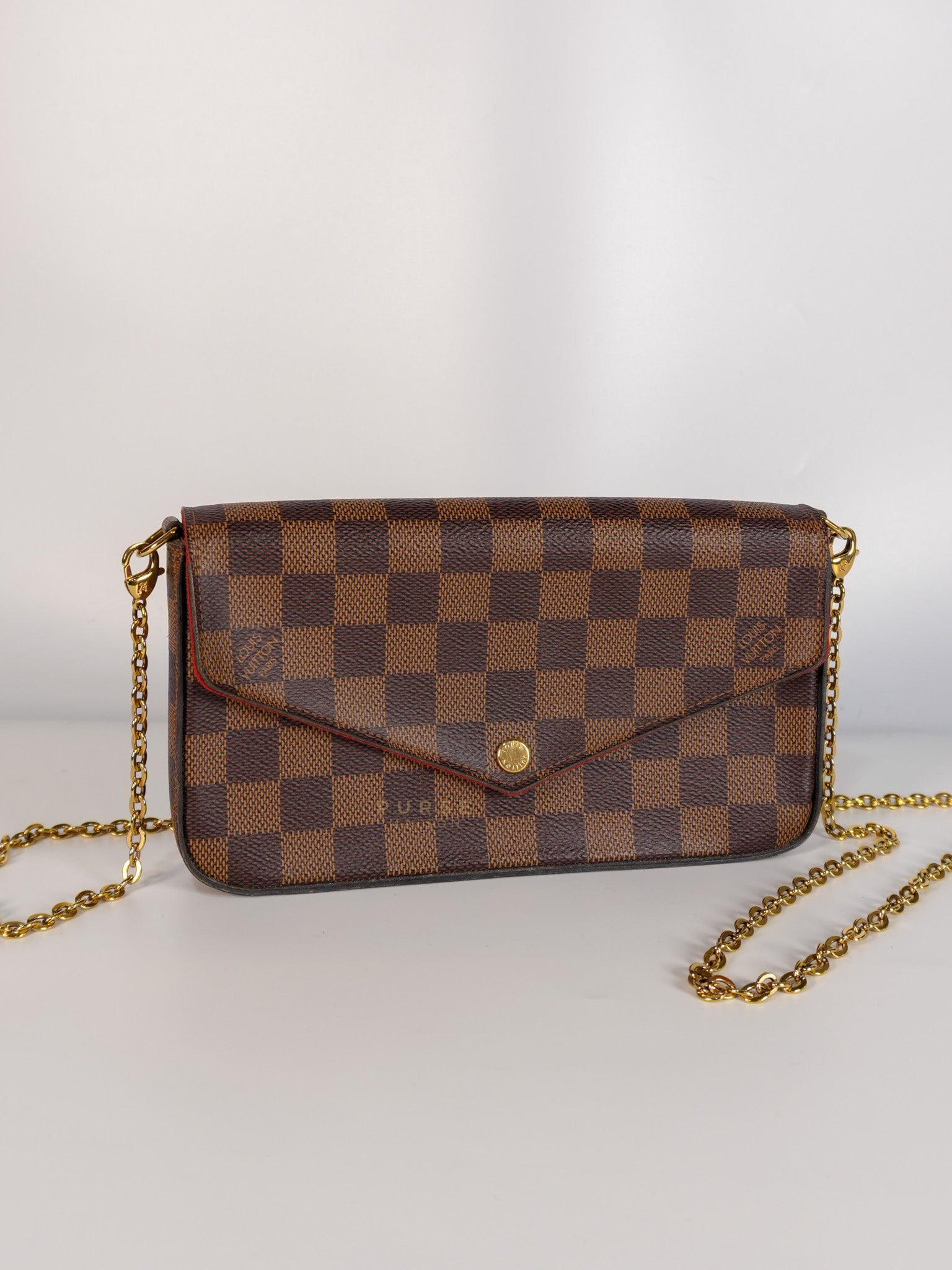 Felicie in Damier Ebene Canvas (Date Code: MI2138) | Purse Maison Luxury Bags Shop