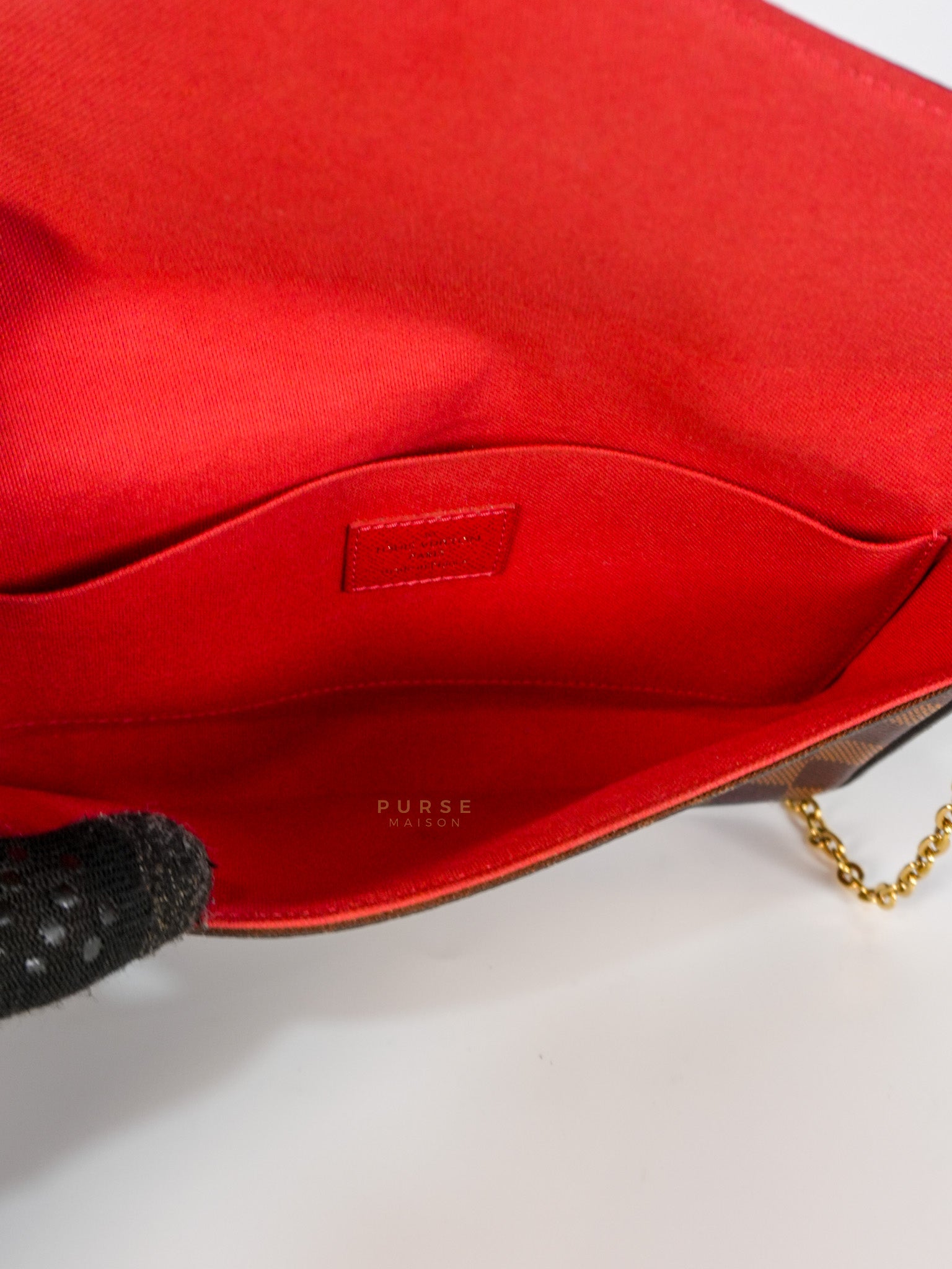 Felicie in Damier Ebene Canvas (Date Code: MI2138) | Purse Maison Luxury Bags Shop