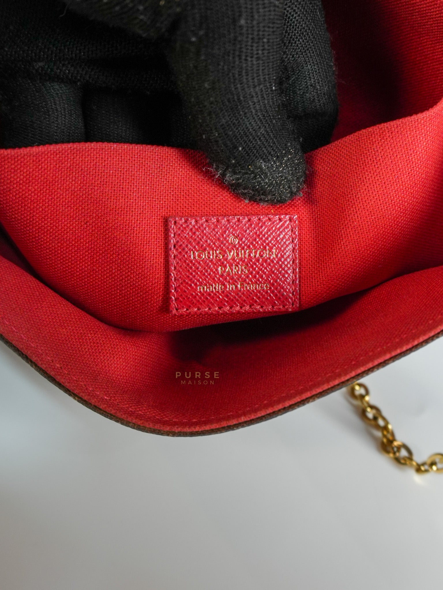 Felicie in Damier Ebene Canvas (Date Code: MI2138) | Purse Maison Luxury Bags Shop