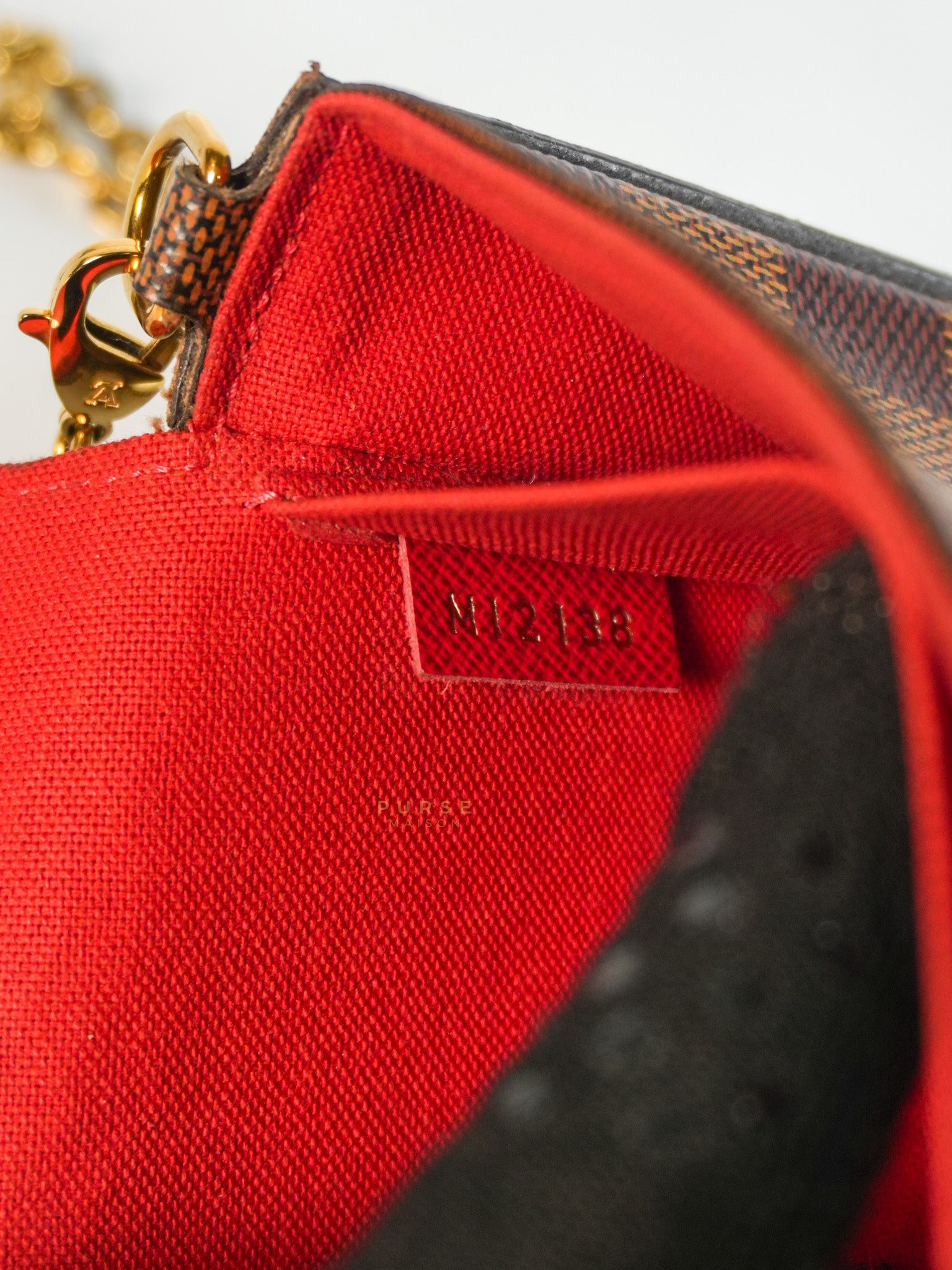 Felicie in Damier Ebene Canvas (Date Code: MI2138) | Purse Maison Luxury Bags Shop