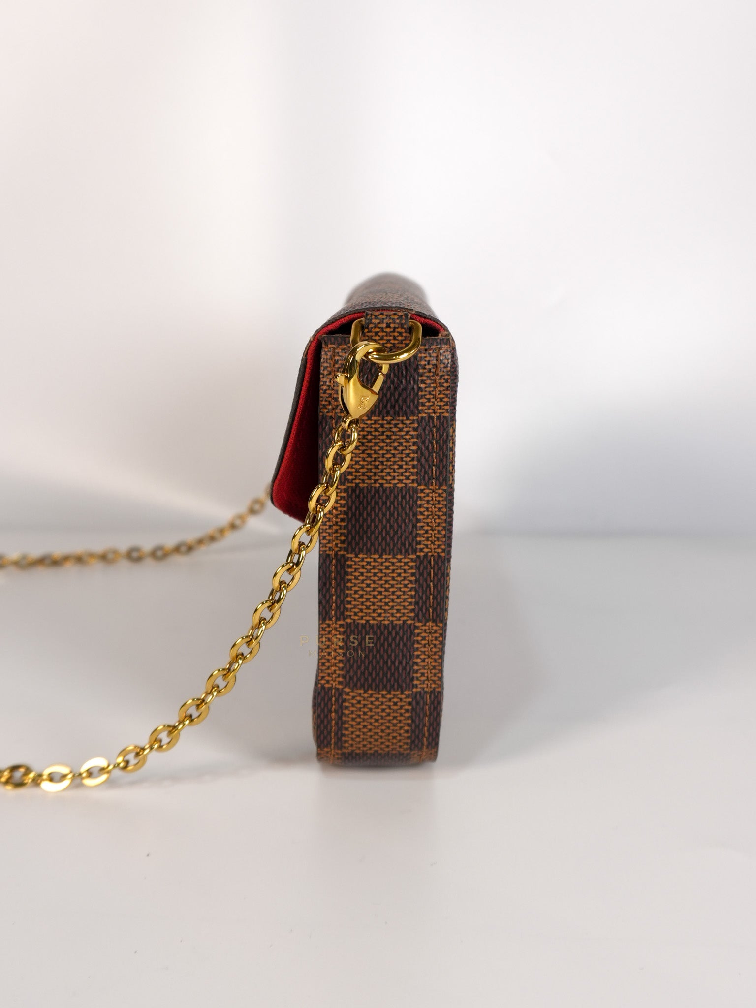 Felicie in Damier Ebene Canvas (Date Code: MI2138) | Purse Maison Luxury Bags Shop