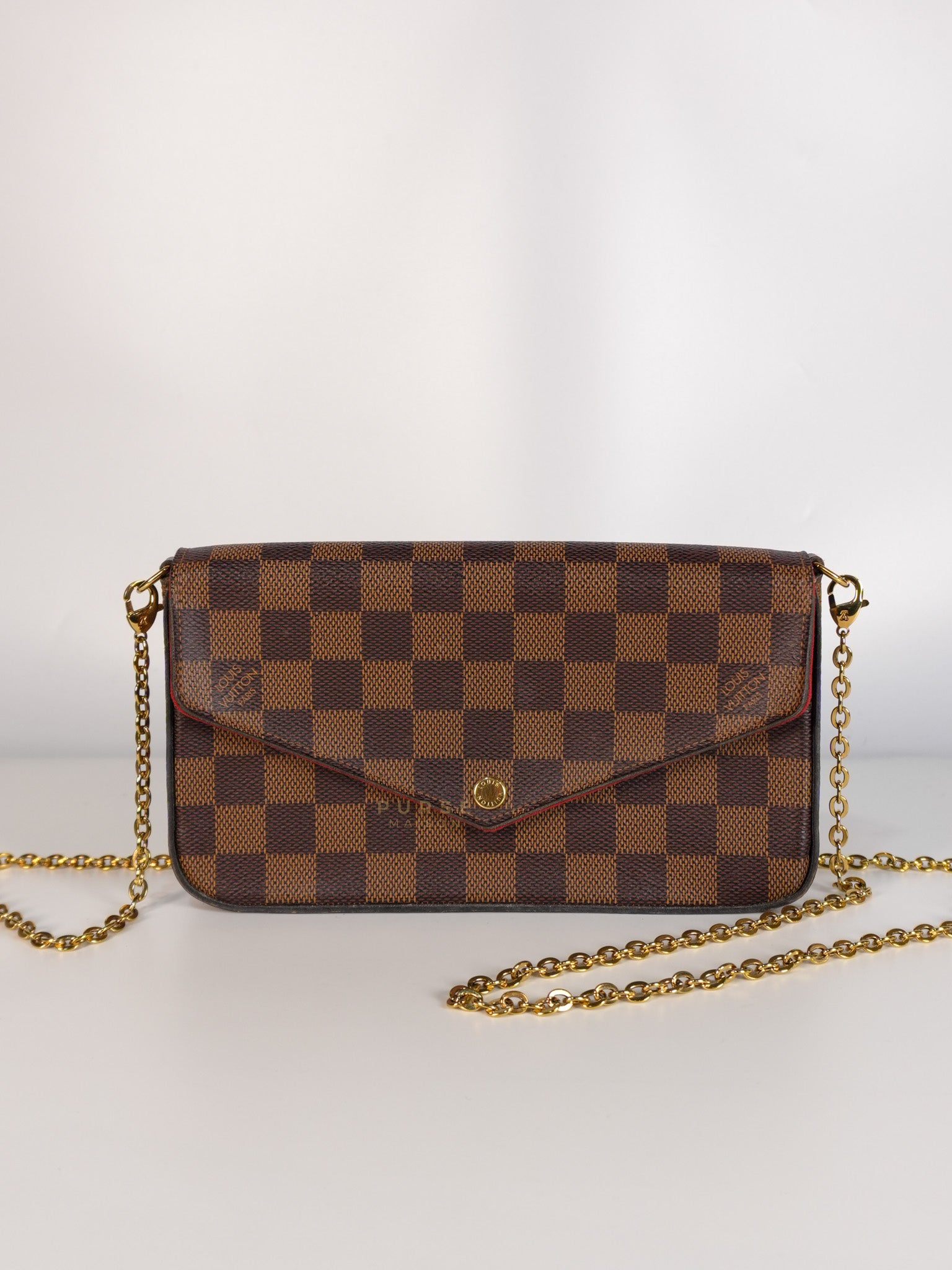 Felicie in Damier Ebene Canvas (Date Code: MI2138) | Purse Maison Luxury Bags Shop