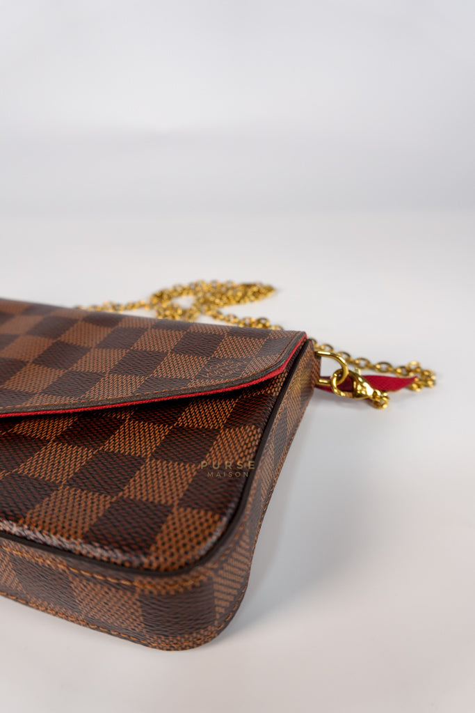 Felicie in Damier Ebene Canvas (Microchip) | Purse Maison Luxury Bags Shop