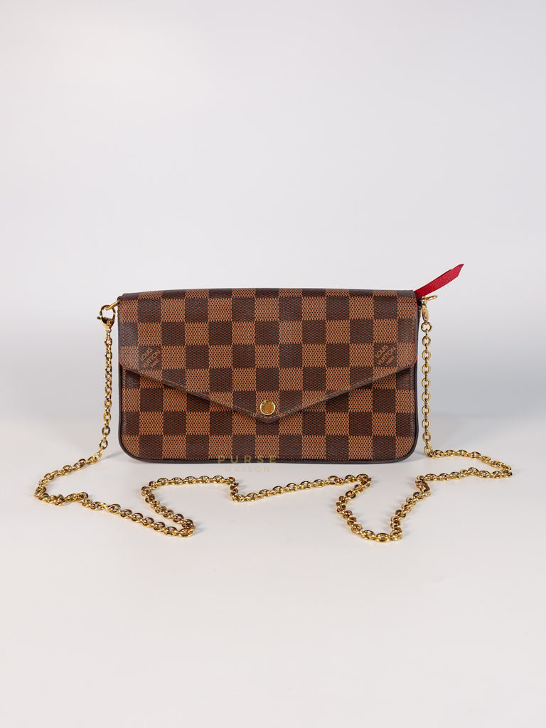 Felicie in Damier Ebene Canvas (Microchip) | Purse Maison Luxury Bags Shop