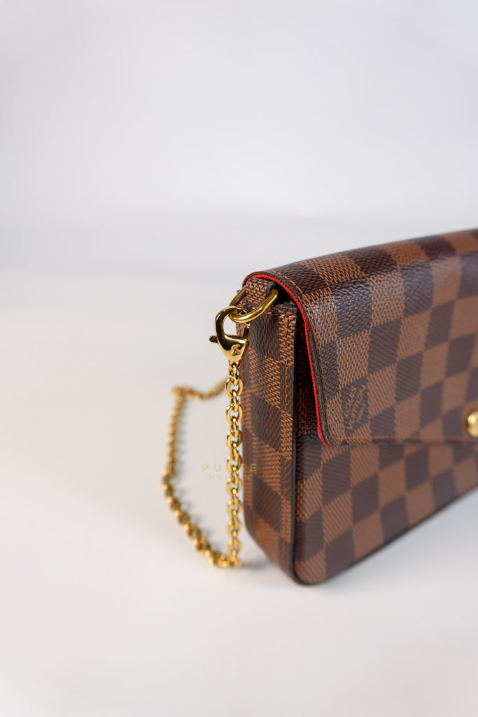 Felicie in Damier Ebene Canvas (Microchip) | Purse Maison Luxury Bags Shop