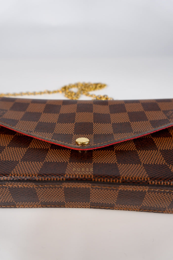Felicie in Damier Ebene Canvas (Microchip) | Purse Maison Luxury Bags Shop