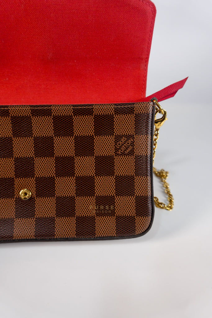 Felicie in Damier Ebene Canvas (Microchip) | Purse Maison Luxury Bags Shop