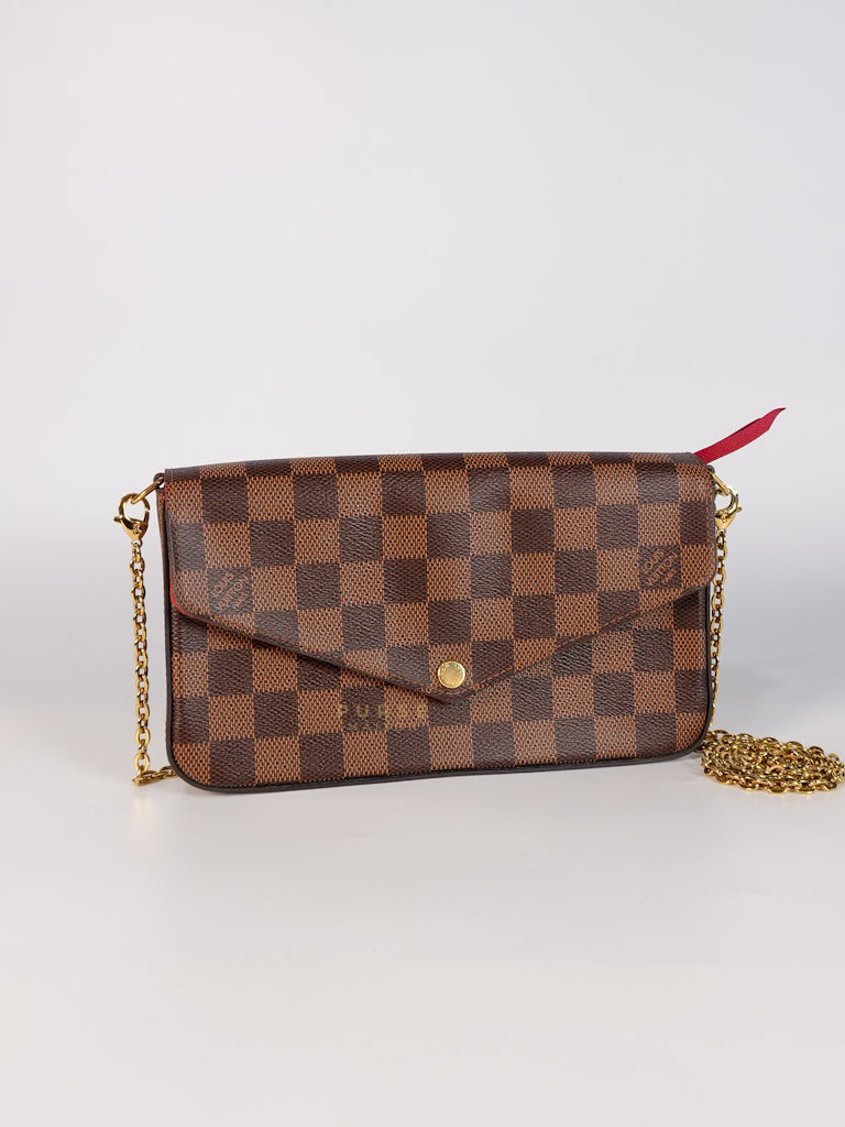 Felicie in Damier Ebene Canvas (Microchip) | Purse Maison Luxury Bags Shop