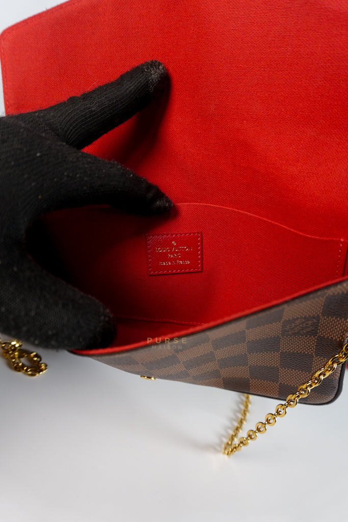 Felicie in Damier Ebene Canvas (Microchip) | Purse Maison Luxury Bags Shop
