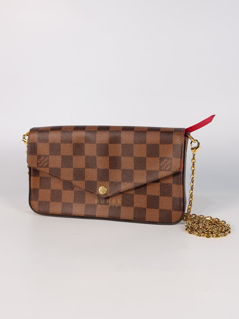 Felicie in Damier Ebene Canvas (Microchip) | Purse Maison Luxury Bags Shop