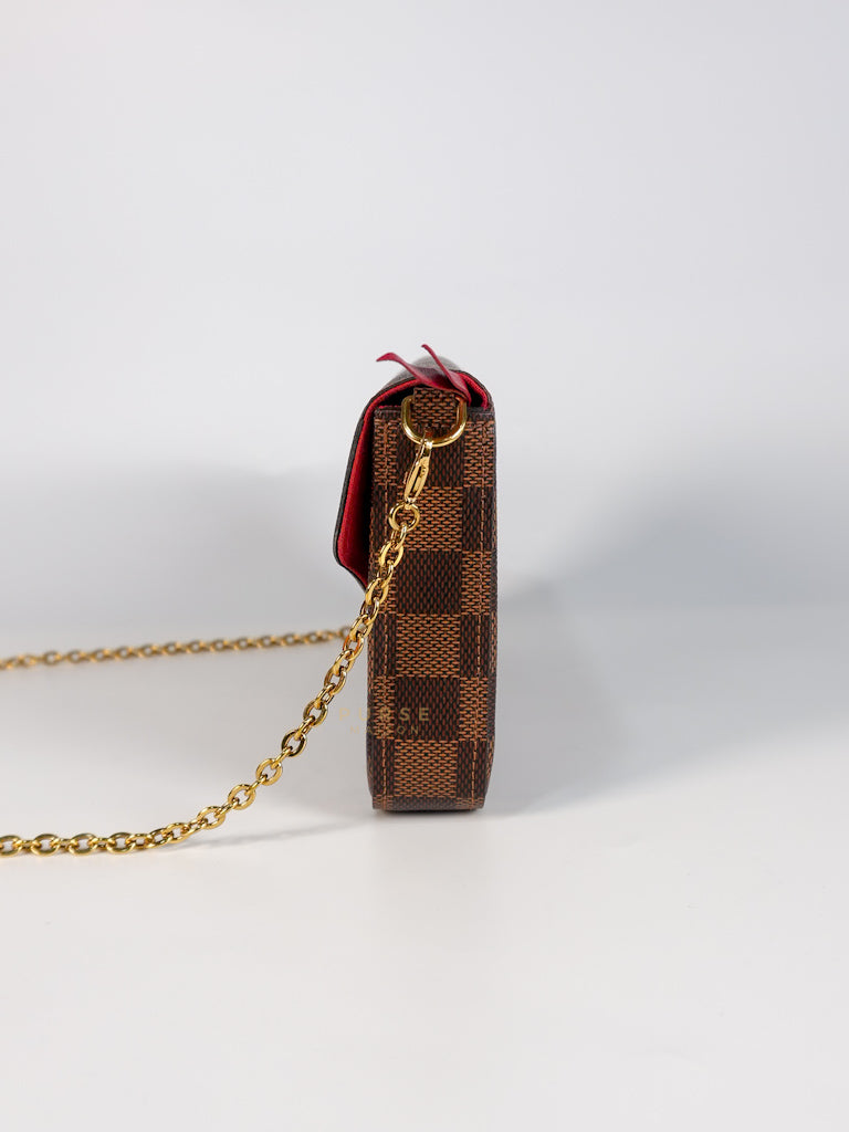 Felicie in Damier Ebene Canvas (Microchip) | Purse Maison Luxury Bags Shop