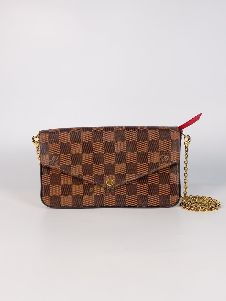 Felicie in Damier Ebene Canvas (Microchip) | Purse Maison Luxury Bags Shop