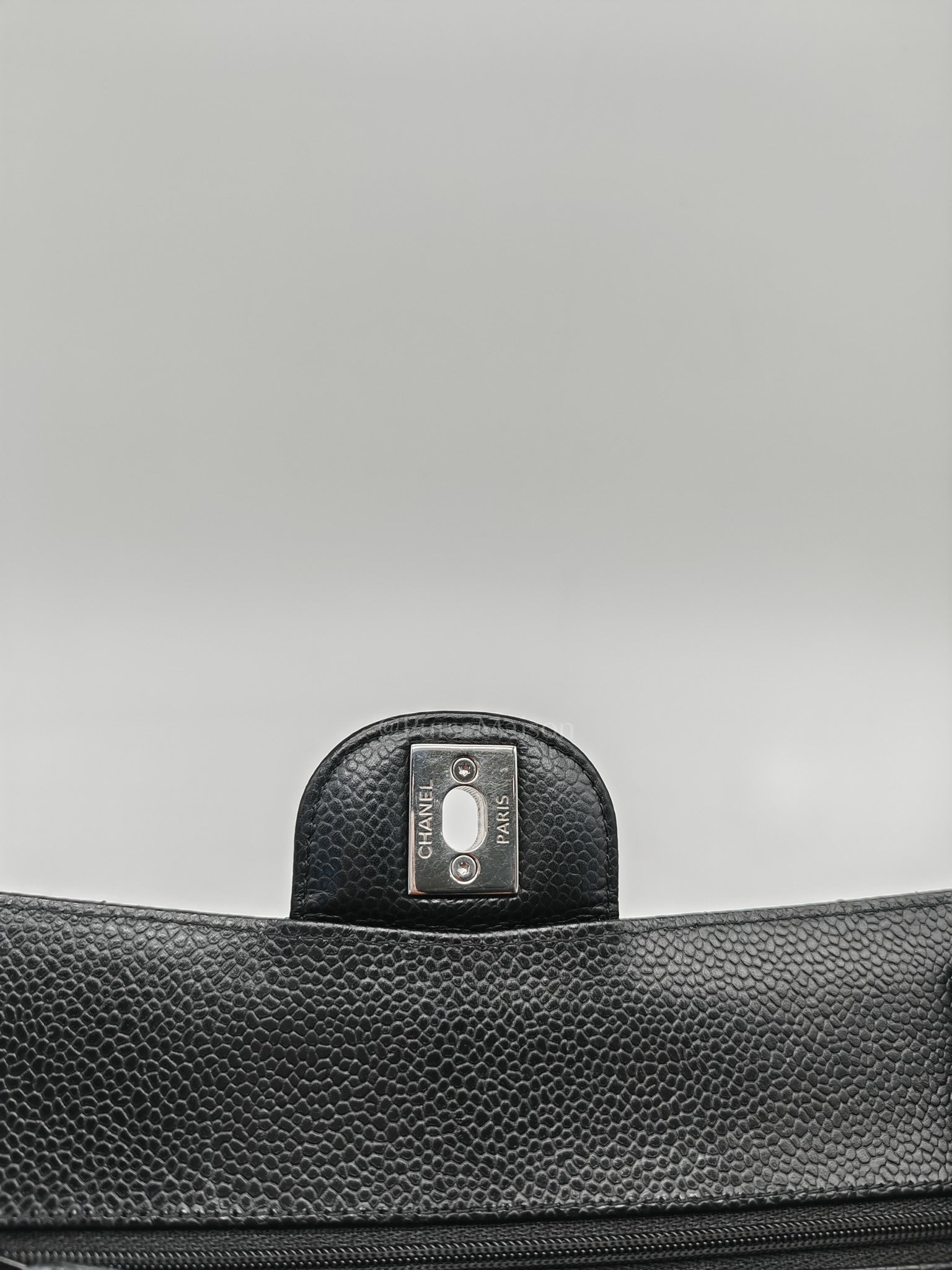 Classic Double Flap Small in Black Caviar Leather & Silver Hardware(Microchip)