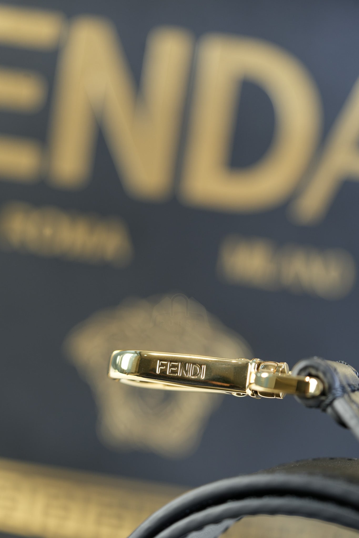 Fendace Sunshine Shopper Tote Bag in Black Calfskin Leather & Gold Hardware | Purse Maison Luxury Bags Shop