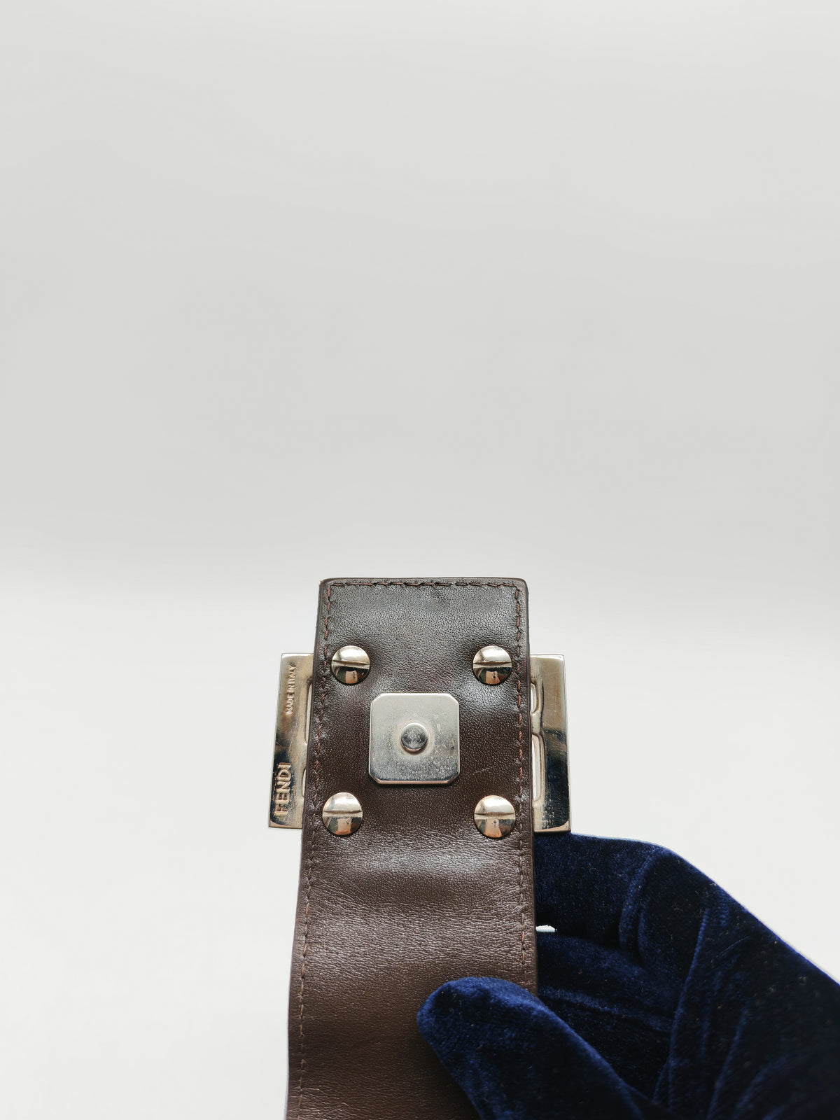 Fendi Baguette Shoulder Bag in FF Monogram Zucca Canvas and Silver Hardware | Purse Maison Luxury Bags Shop