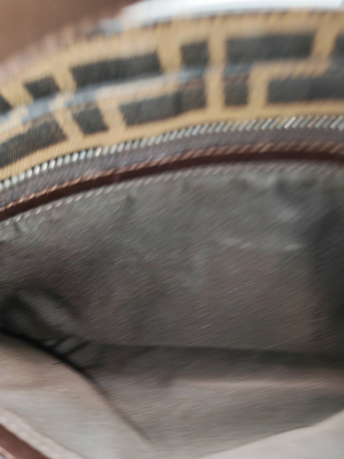 Fendi Baguette Shoulder Bag in FF Monogram Zucca Canvas and Silver Hardware | Purse Maison Luxury Bags Shop