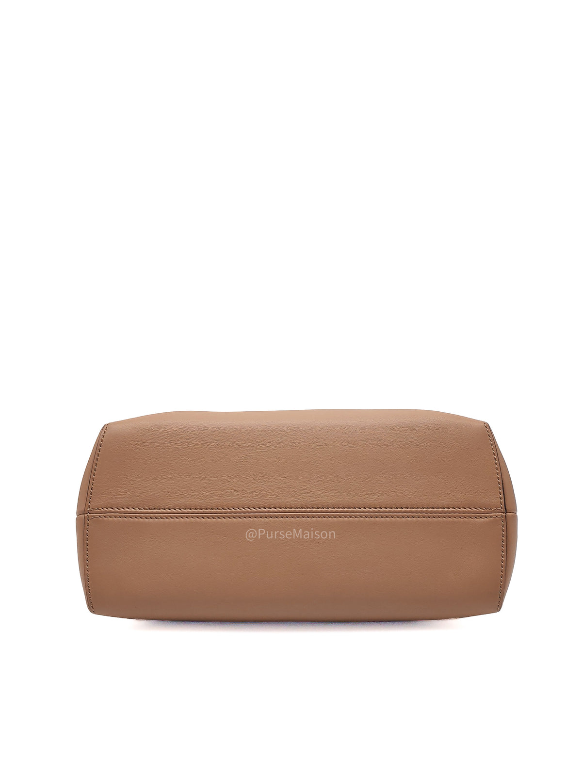 Fendi By The Way Boston Medium in Tan Calfskin Leather and Silver Hardware | Purse Maison Luxury Bags Shop